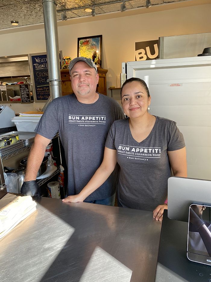 Bun Appetit, Jay Byrd and Maria Caceres, cinnamon buns, Charlotte, bakery