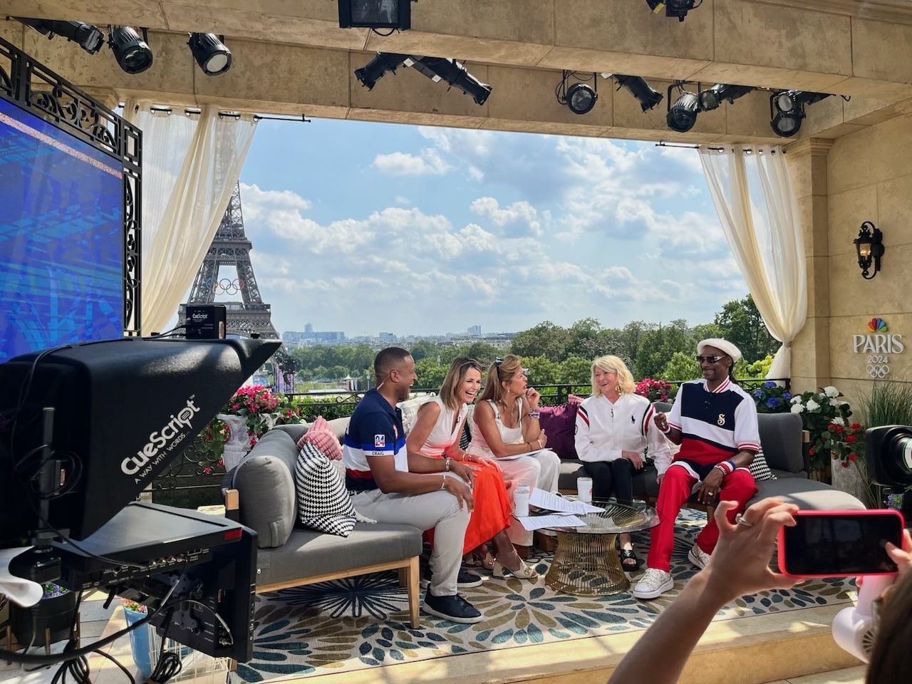 On set with NBC's "Today Show" in Paris