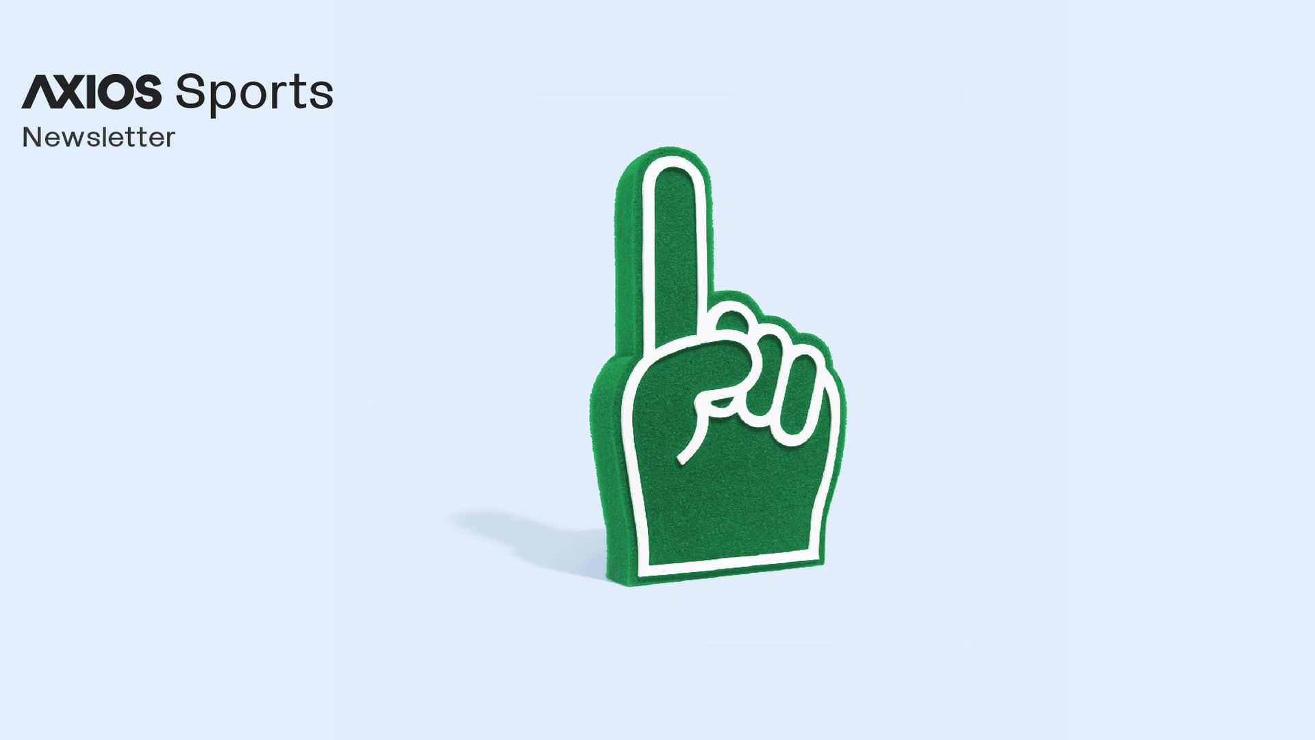 Illustration of foam sports hand