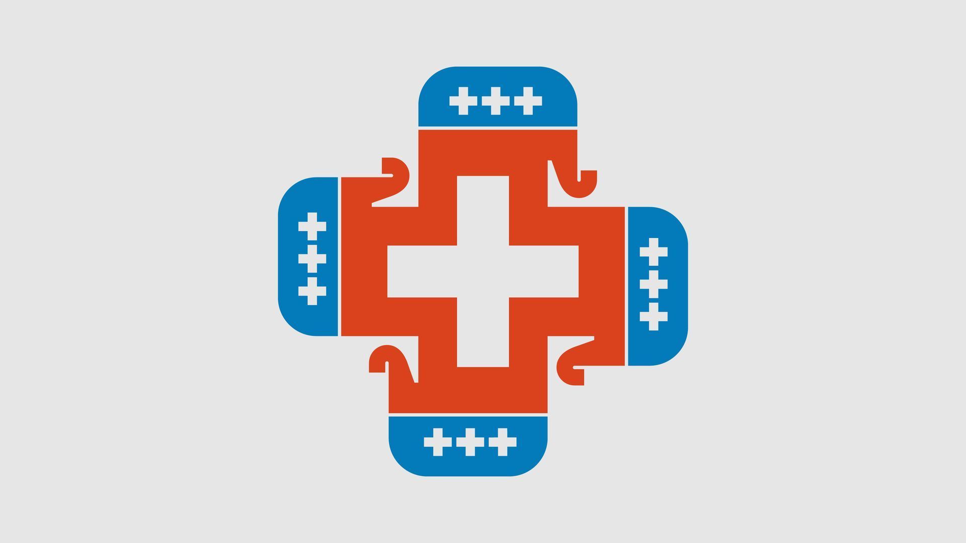 Illustration of republican medical red cross