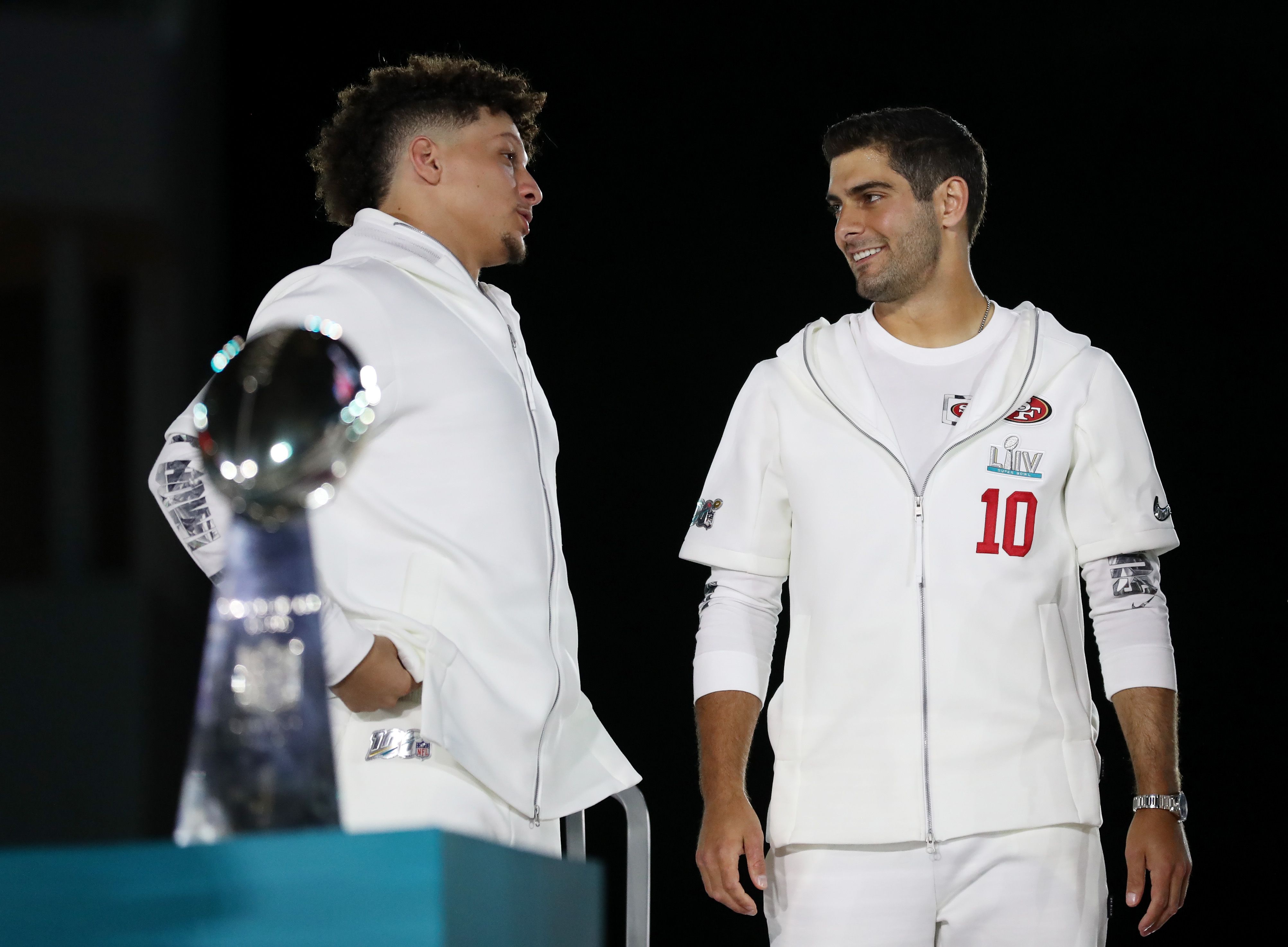 Patrick Mahomes and Jimmy Garoppolo