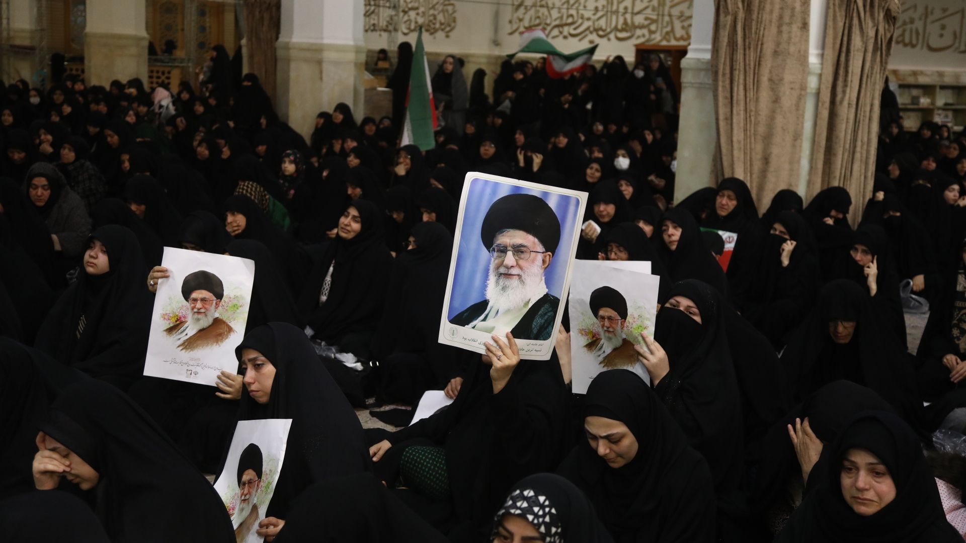 Mourners for Khamenei