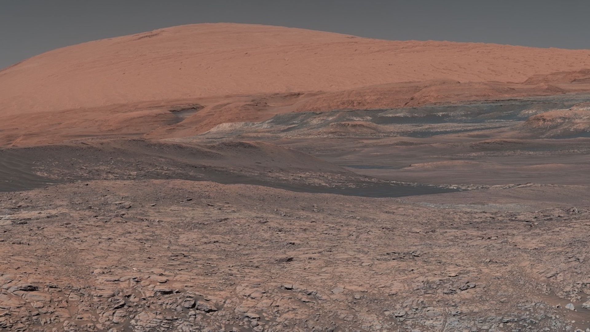 Mars as seen by the Curiosity rover.