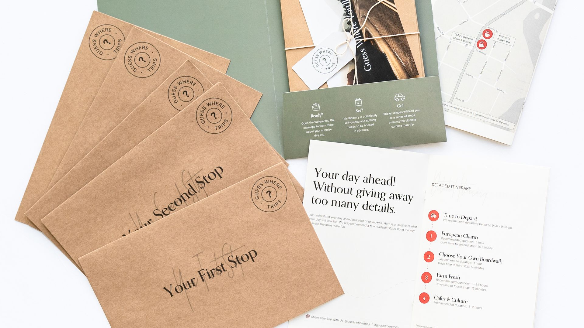 Guess Where Trips envelopes