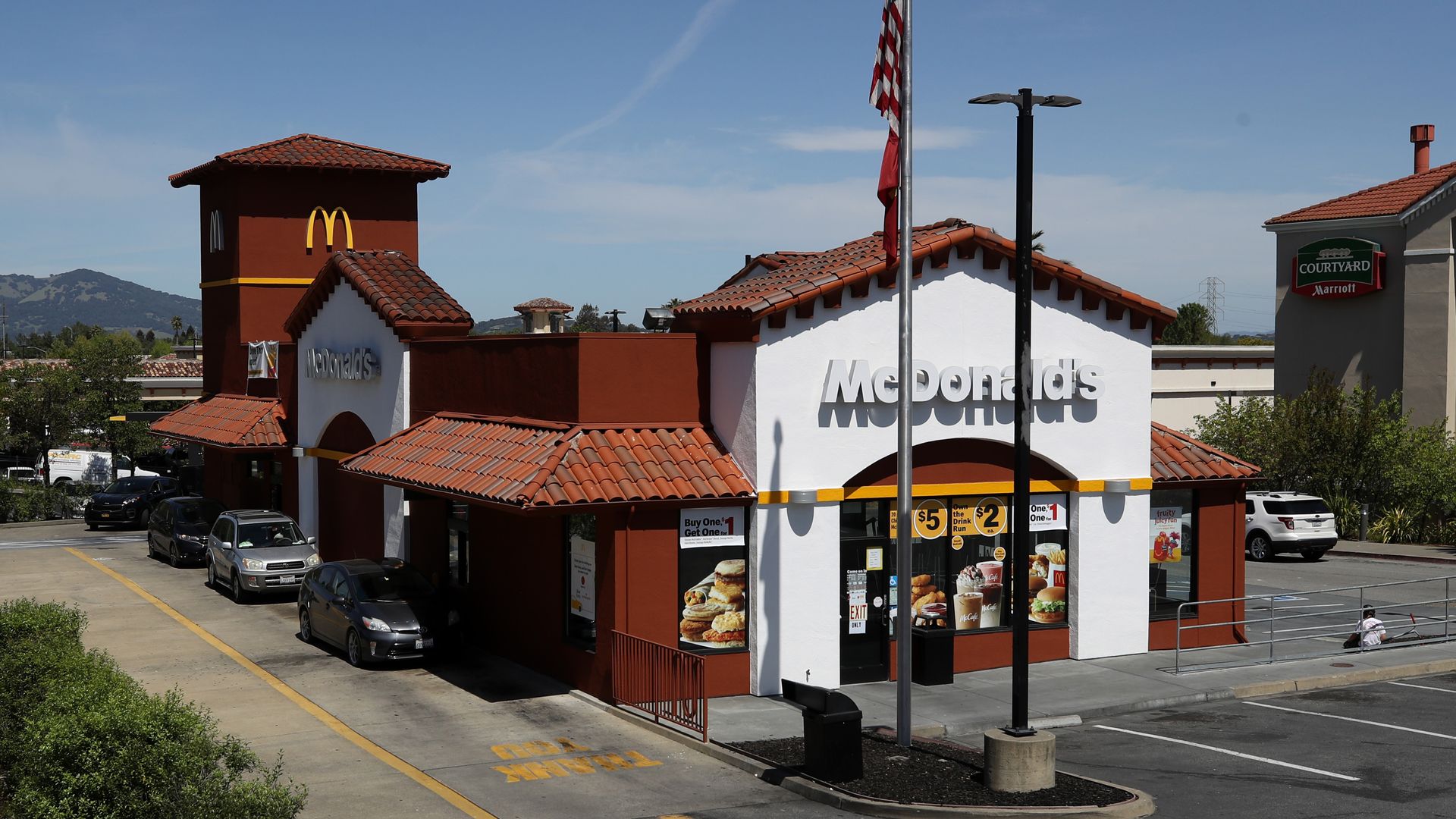 Photo of a McDonald's in California.