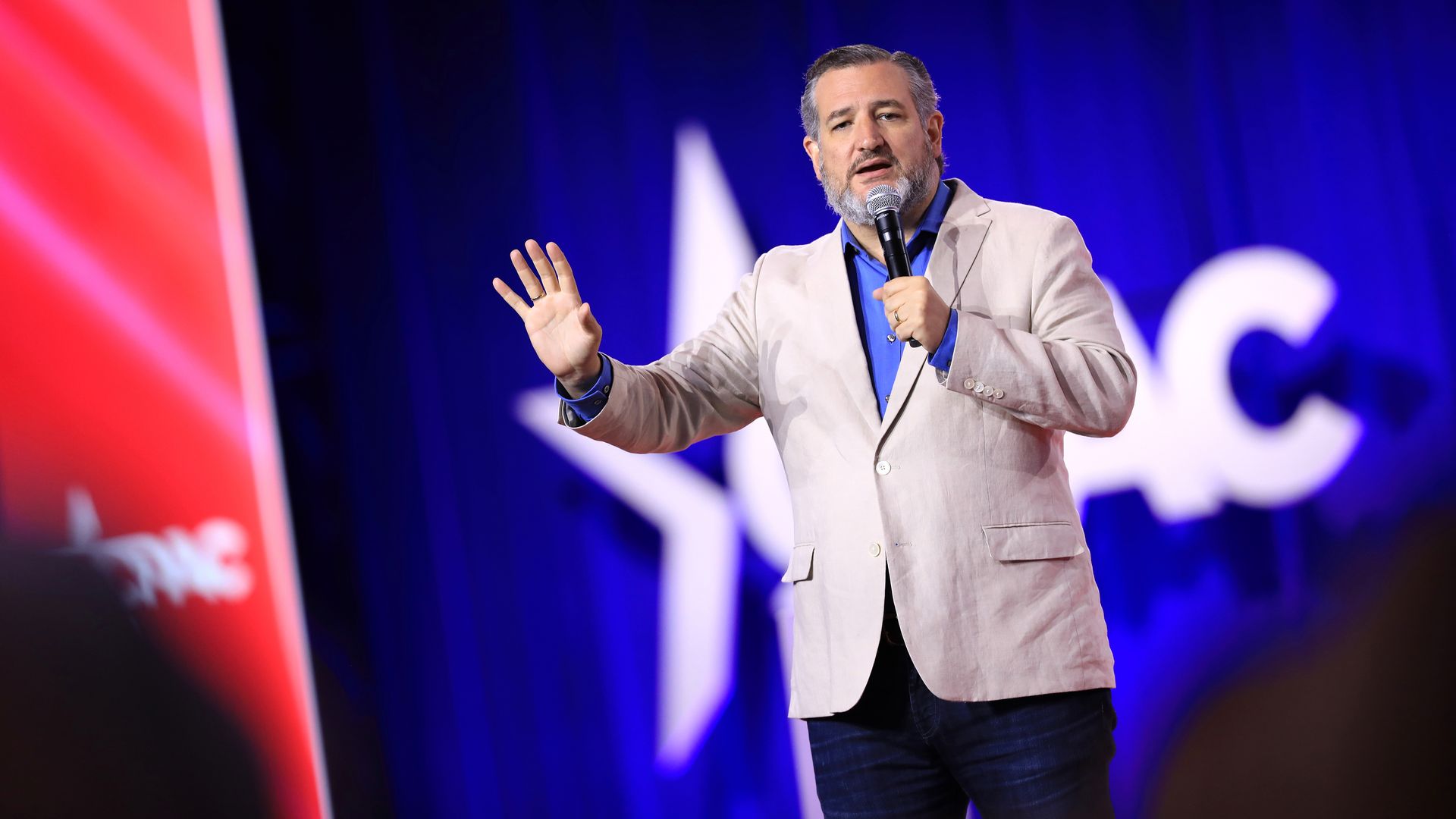 Senator Ted Cruz, a Republican from Texas, speaks during the Conservative Political Action Conference (CPAC) in Dallas, Texas.
