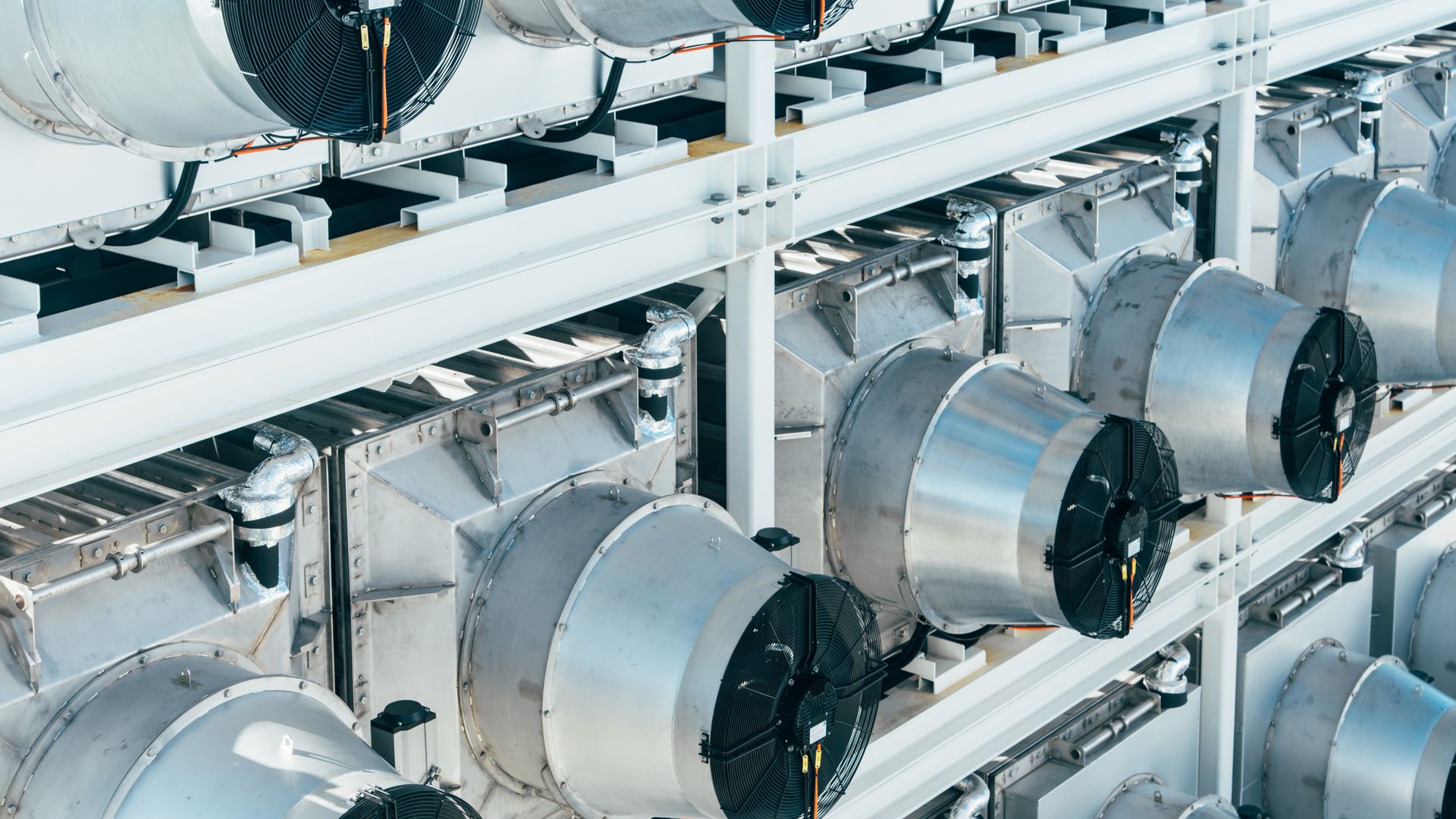 A view of Climeworks' direct-air carbon capture technology.