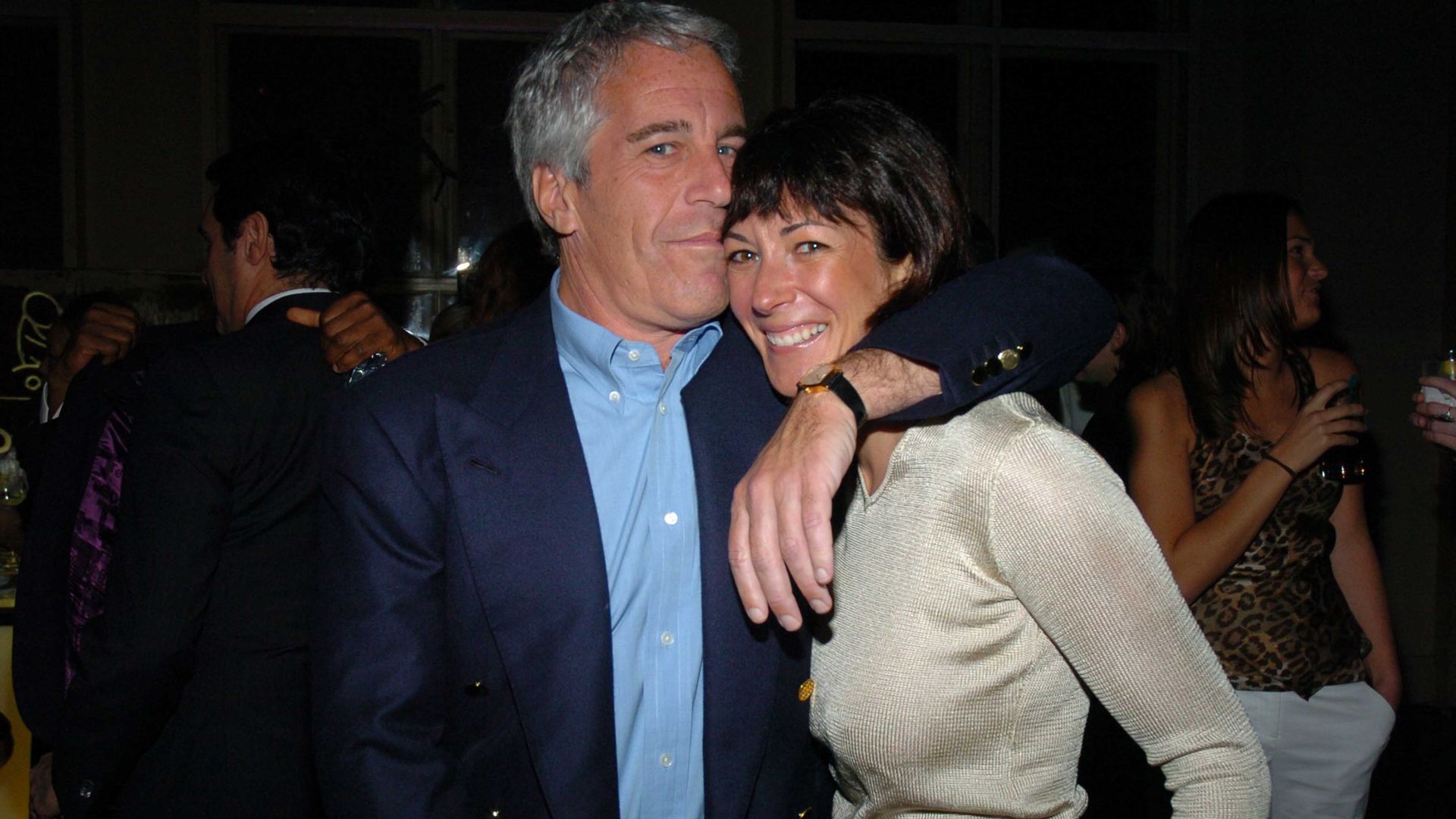 Jeffrey Epstein and Ghislaine Maxwell stand together at a charity concert in New York City in 2005.