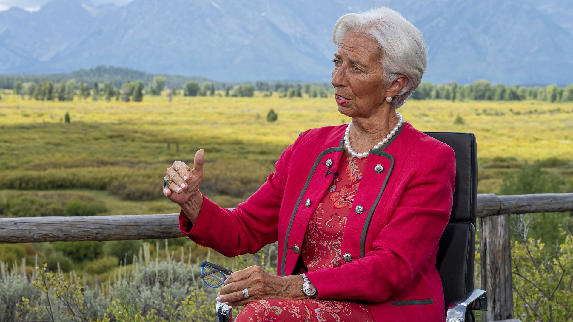 European Central Bank President Christine Lagarde in Jackson Hole, Wyoming