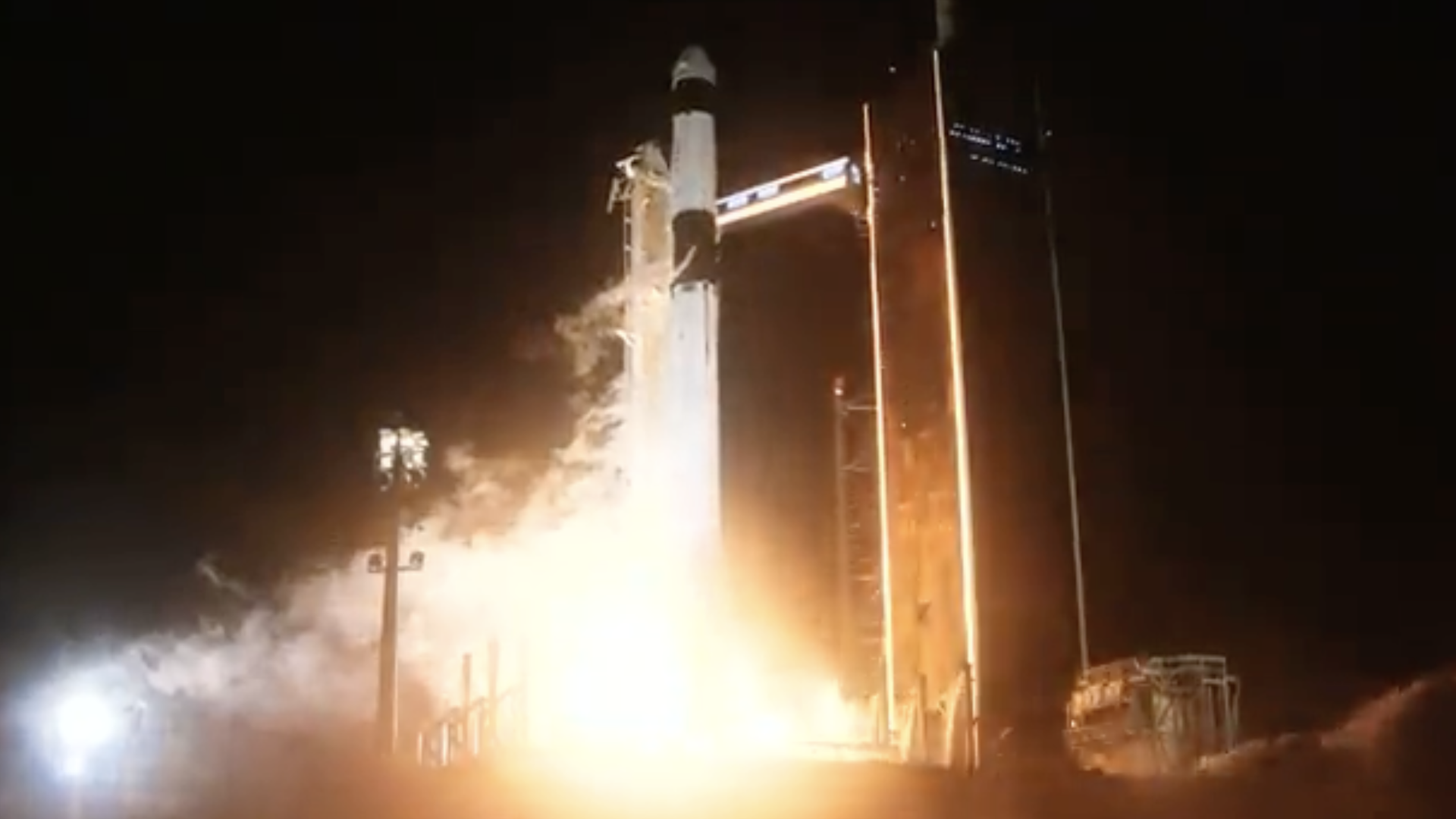 A Falcon 9 rocket launches from Florida.