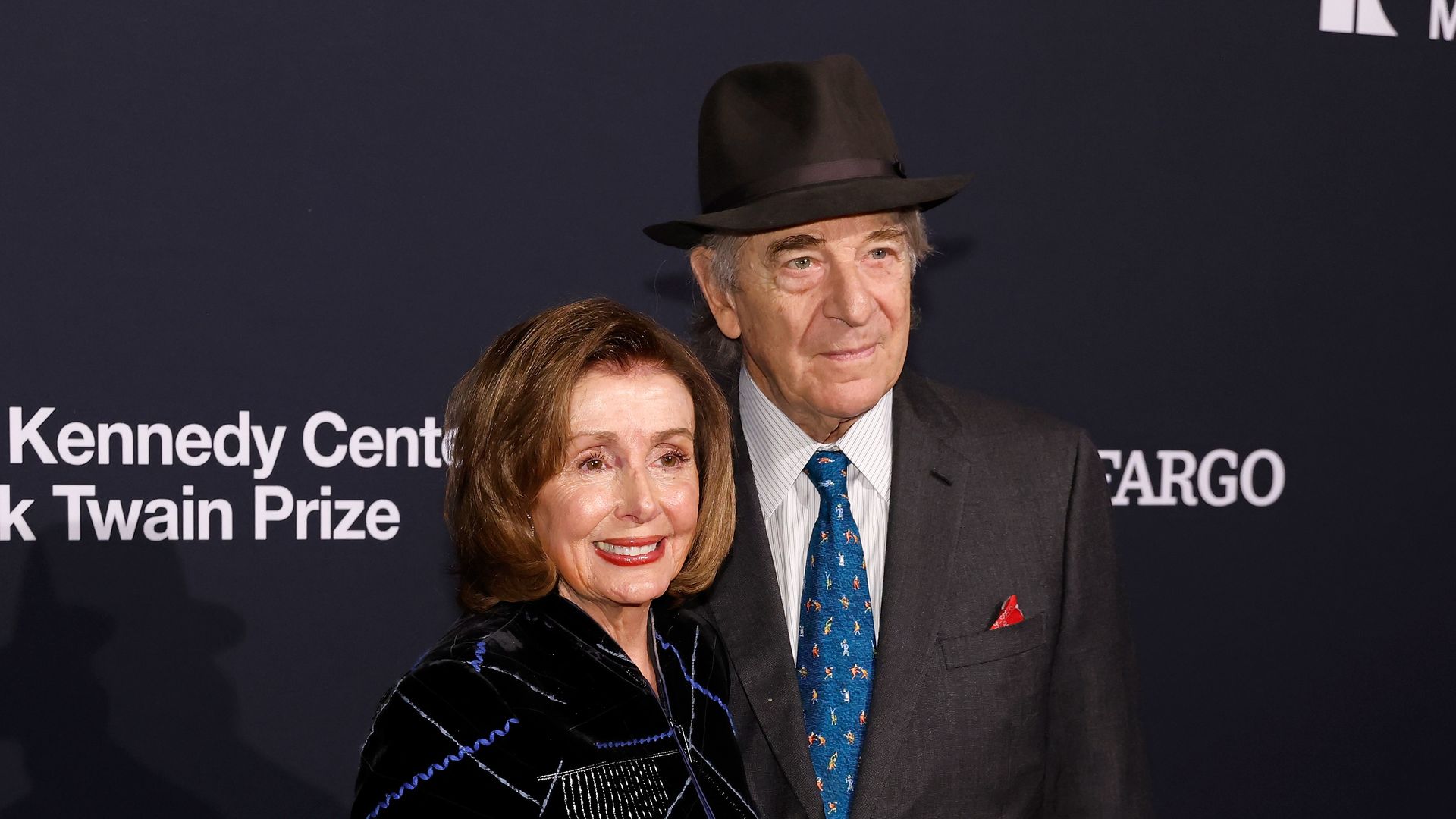 Nancy Pelosi and Paul Pelosi attend the 2023 Mark Twain Prize