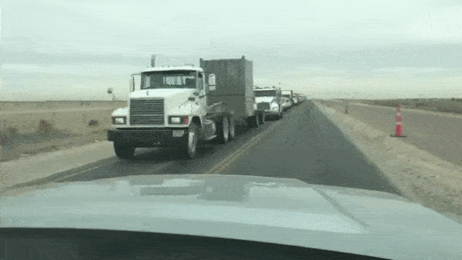 GIF of truck traffic in the Permian Basin