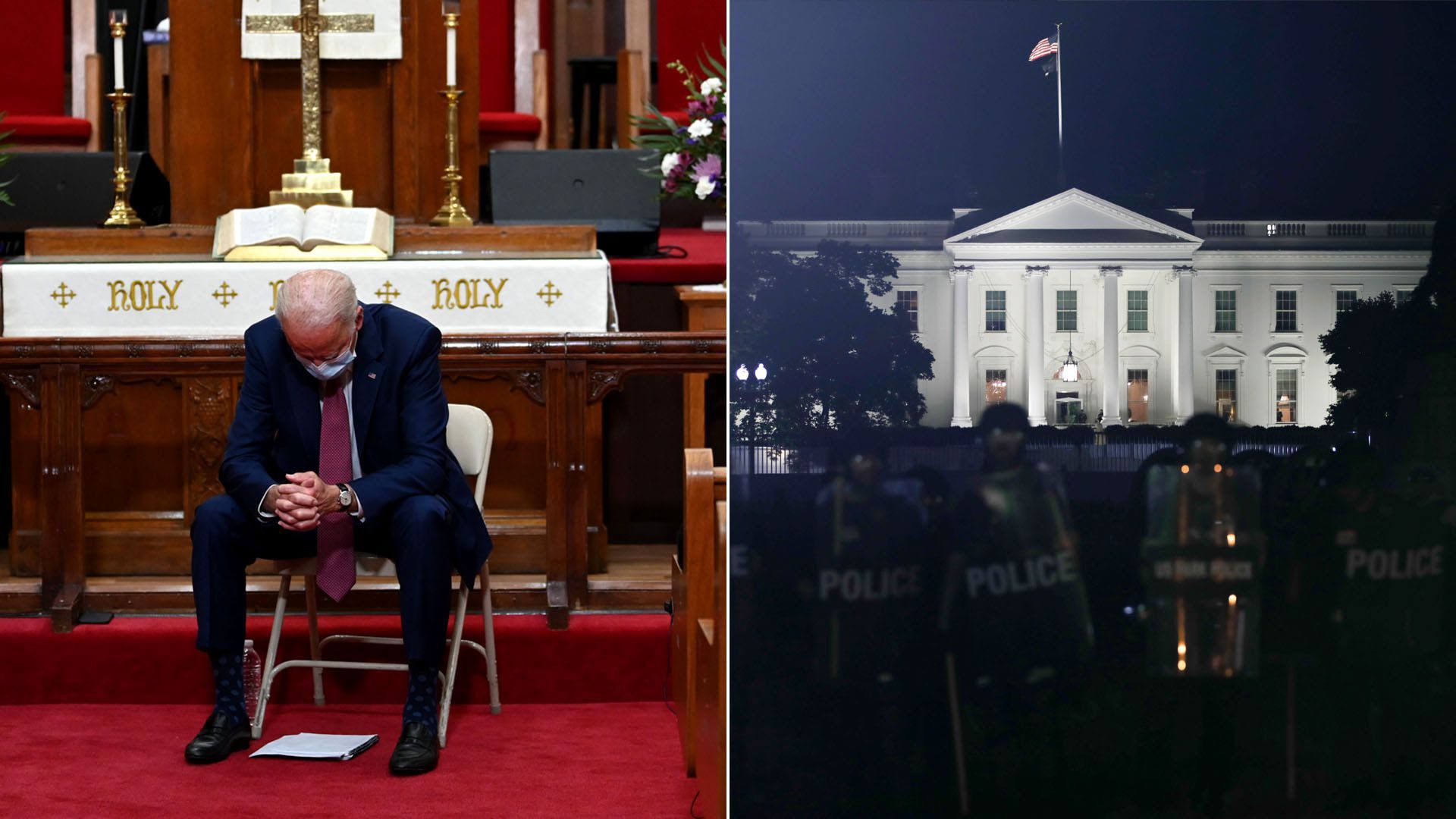 Photos via Getty Images: Jim Watson/AFP (L); Yasin Ozturk/Anadolu Agency (R)