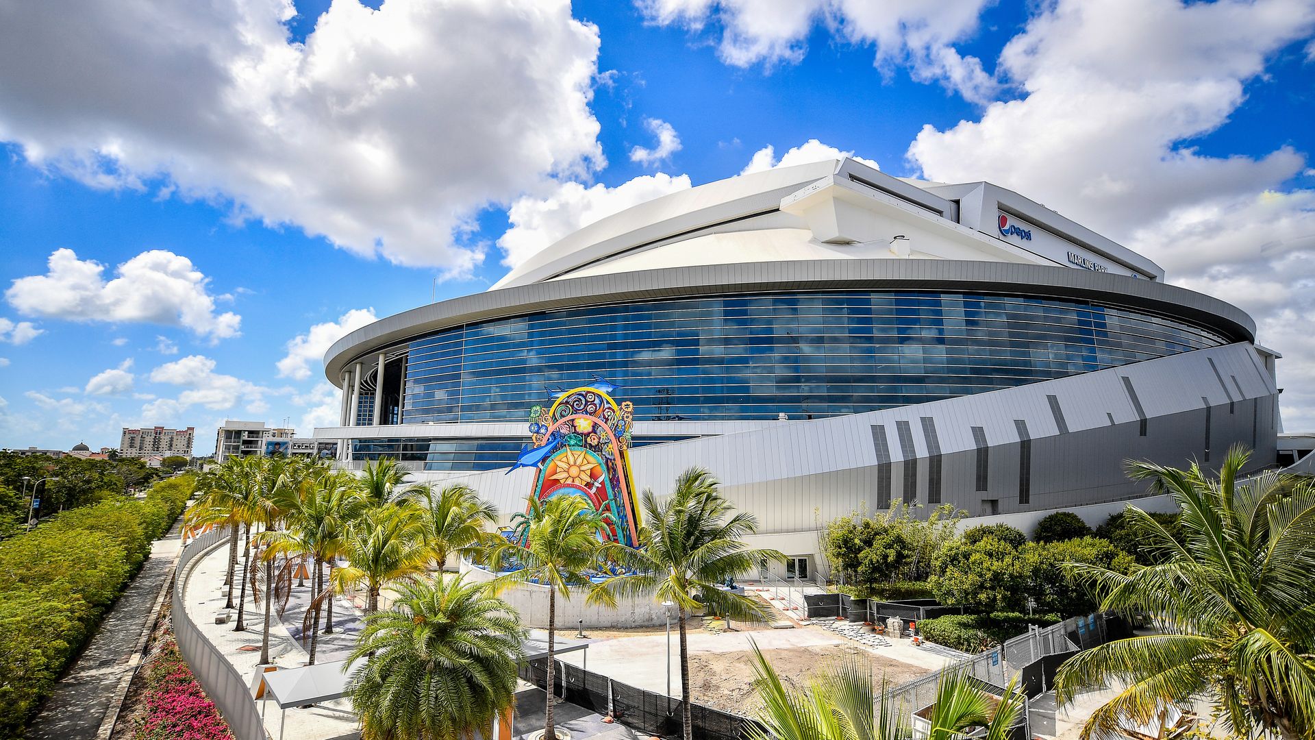 A general view of Marlins Park home of the Miami Marlins on March 13, 2020 in Miami, Florida. 