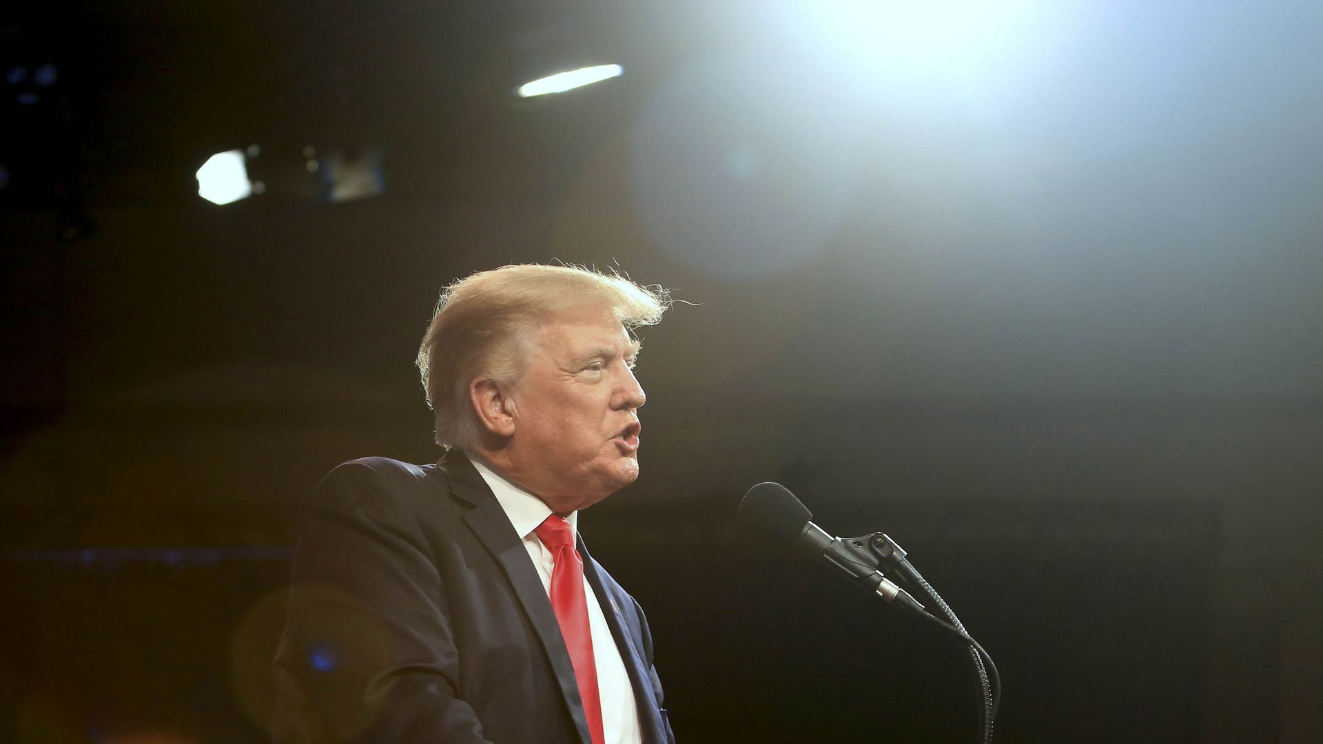 Former President Trump speaking at CPAC in Dallas in July 2021.
