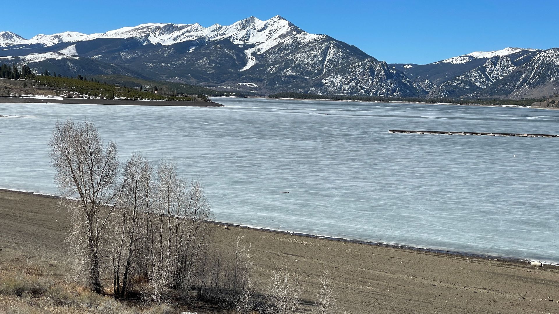 The Dillon Reservoir on March 21 at 76% capacity before runoff. Photo: Courtesy of Denver Water