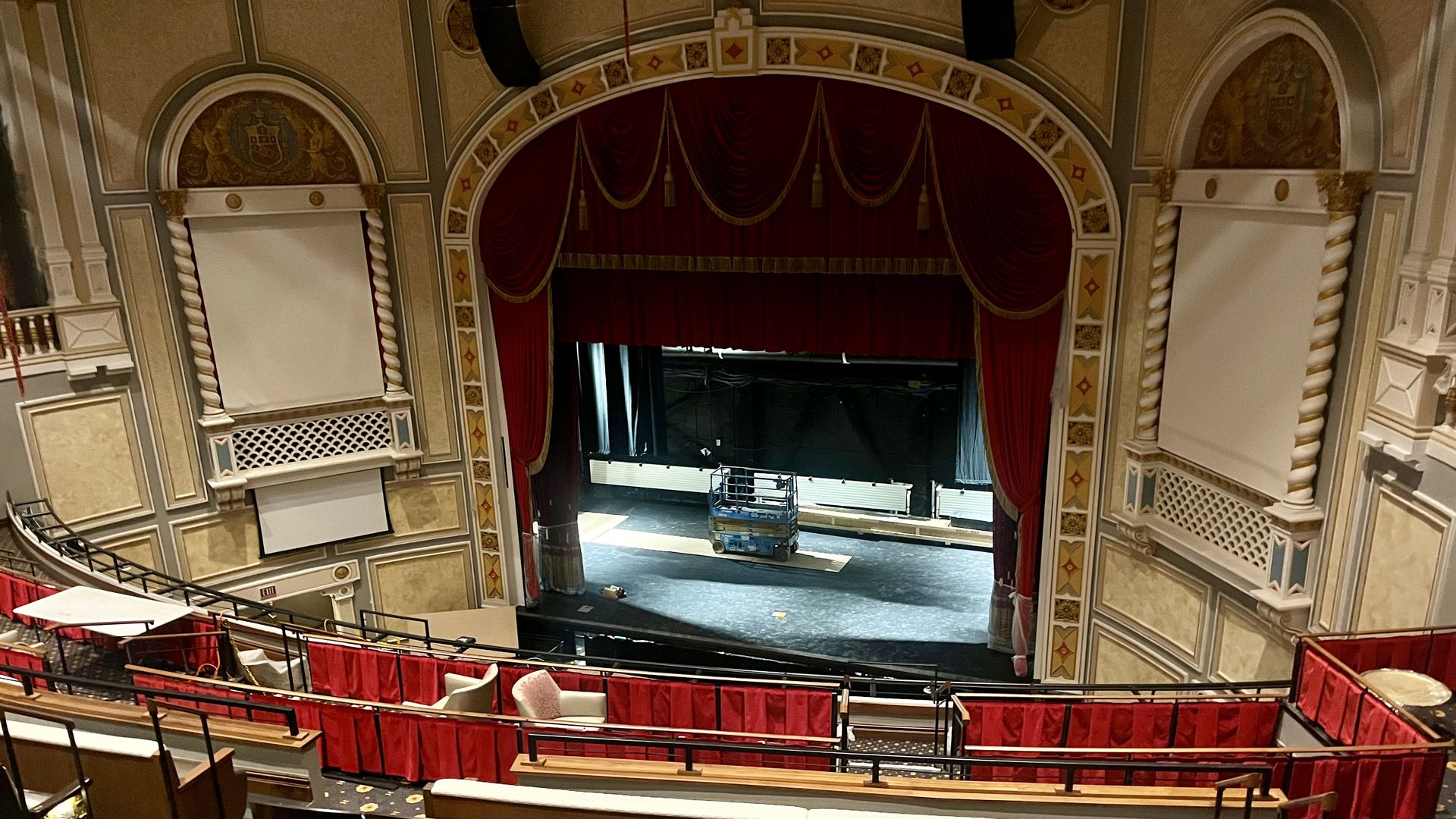 Historic theatre from the balcony view