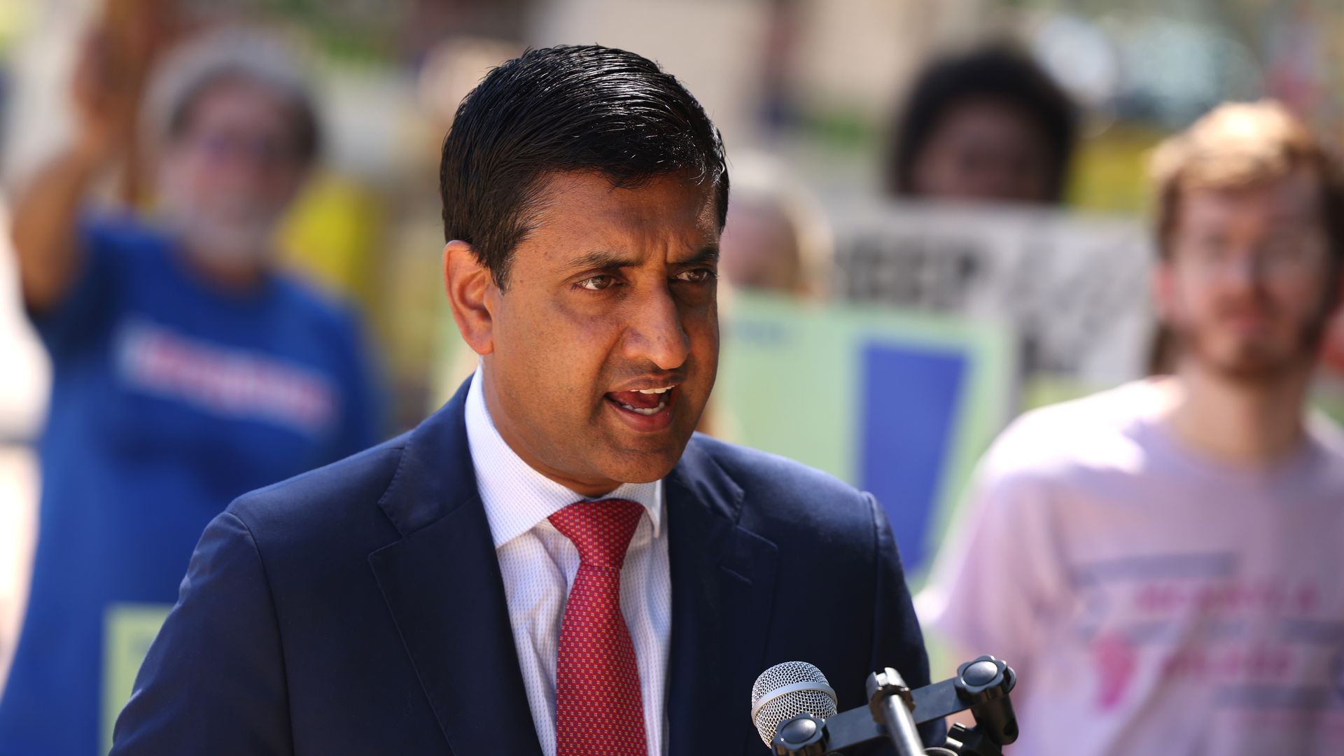 Rep. Ro Khanna (D-CA) speaks at an “End Fossil Fuel” rally near the U.S. Capitol on June 29, 2021 in Washington, DC