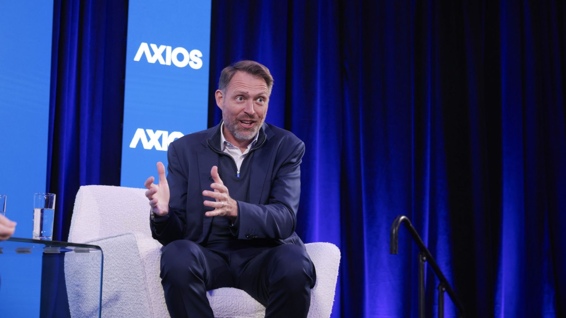 JoeBen Bevirt, founder and CEO of Joby Aviation Inc., speaks at the What's Next Summit on March 19. Photo: Ronald Flores