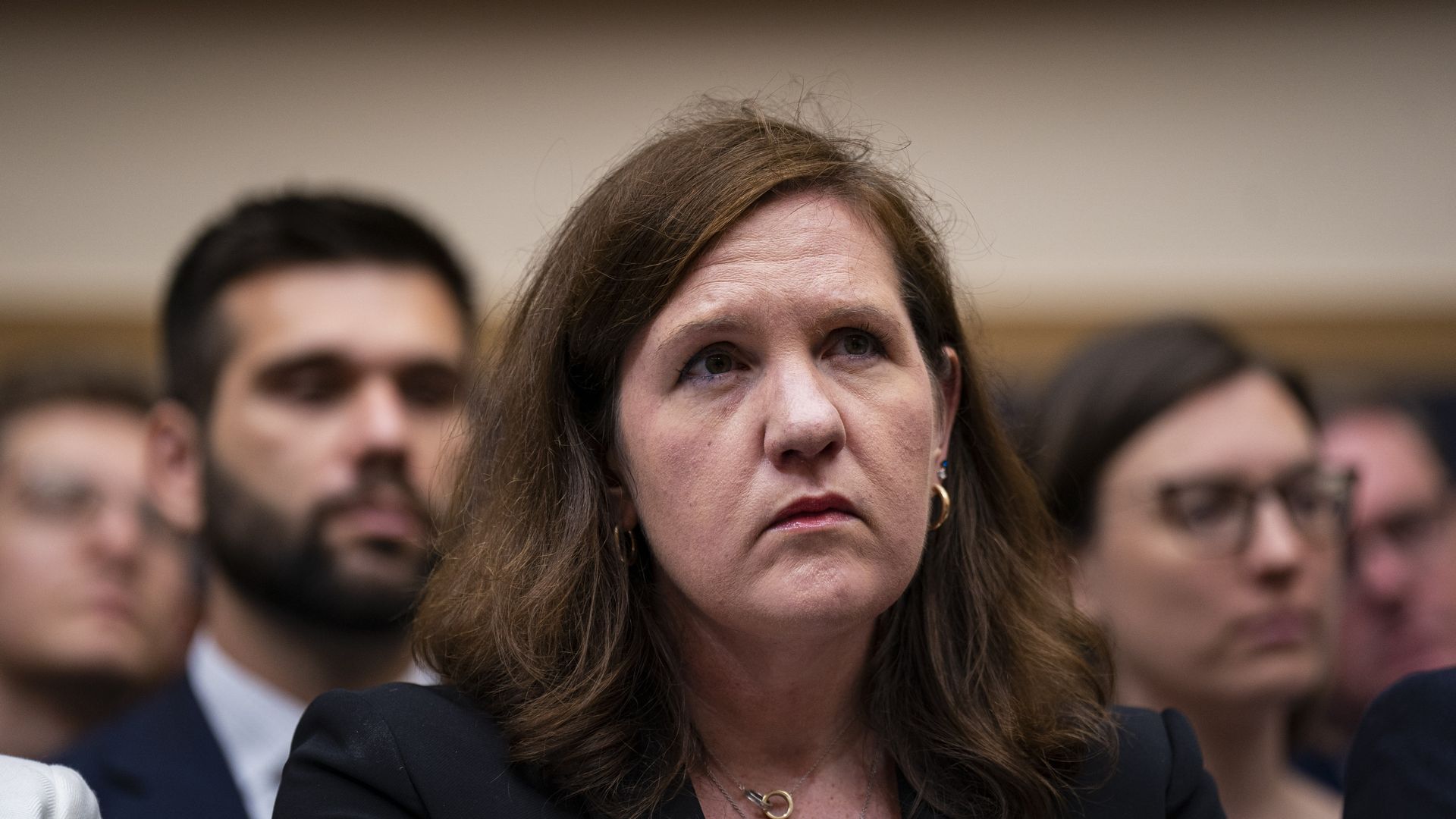 Rebecca Slaughter at a Congressional hearing