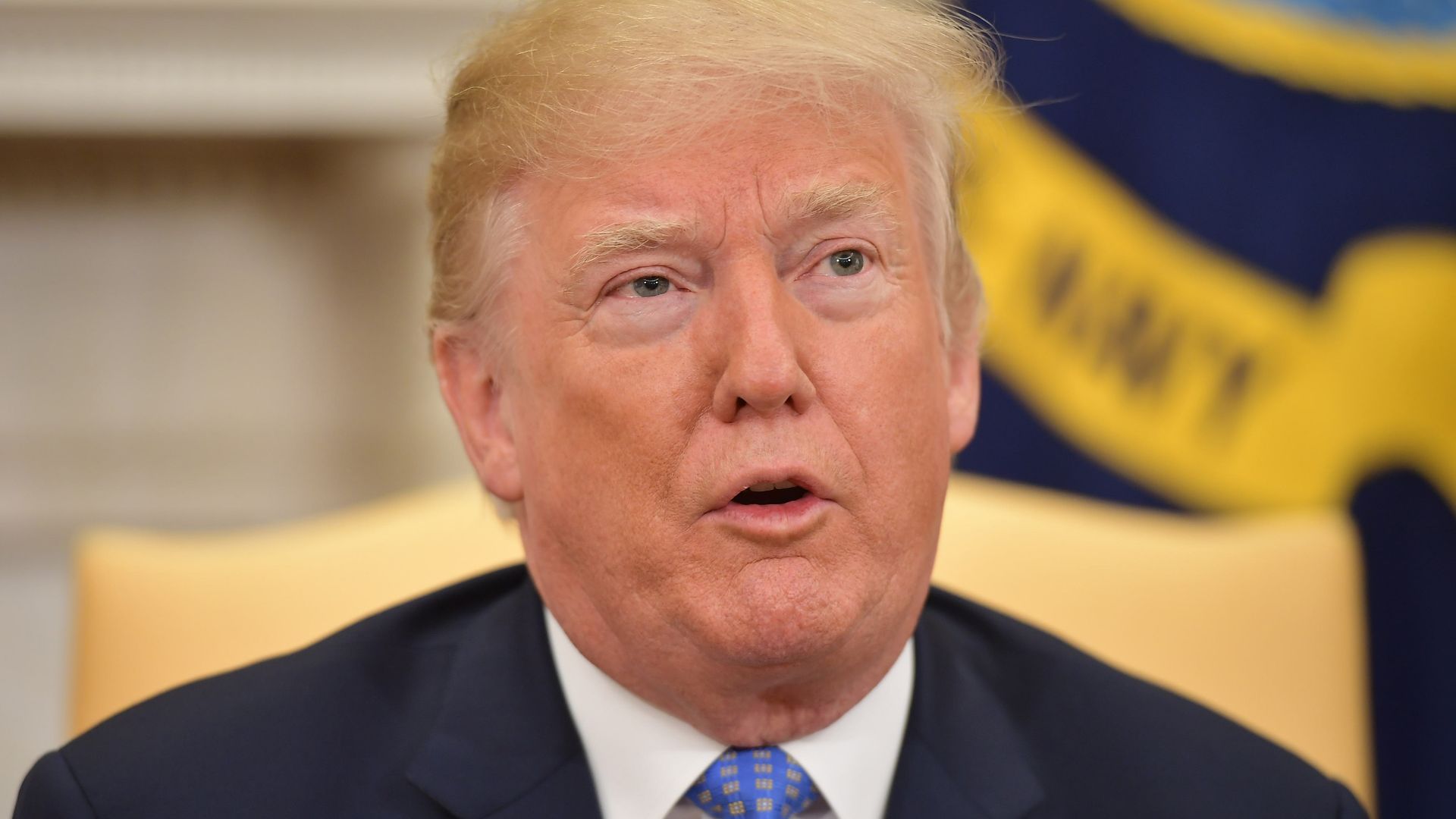 Donald Trump speaks.