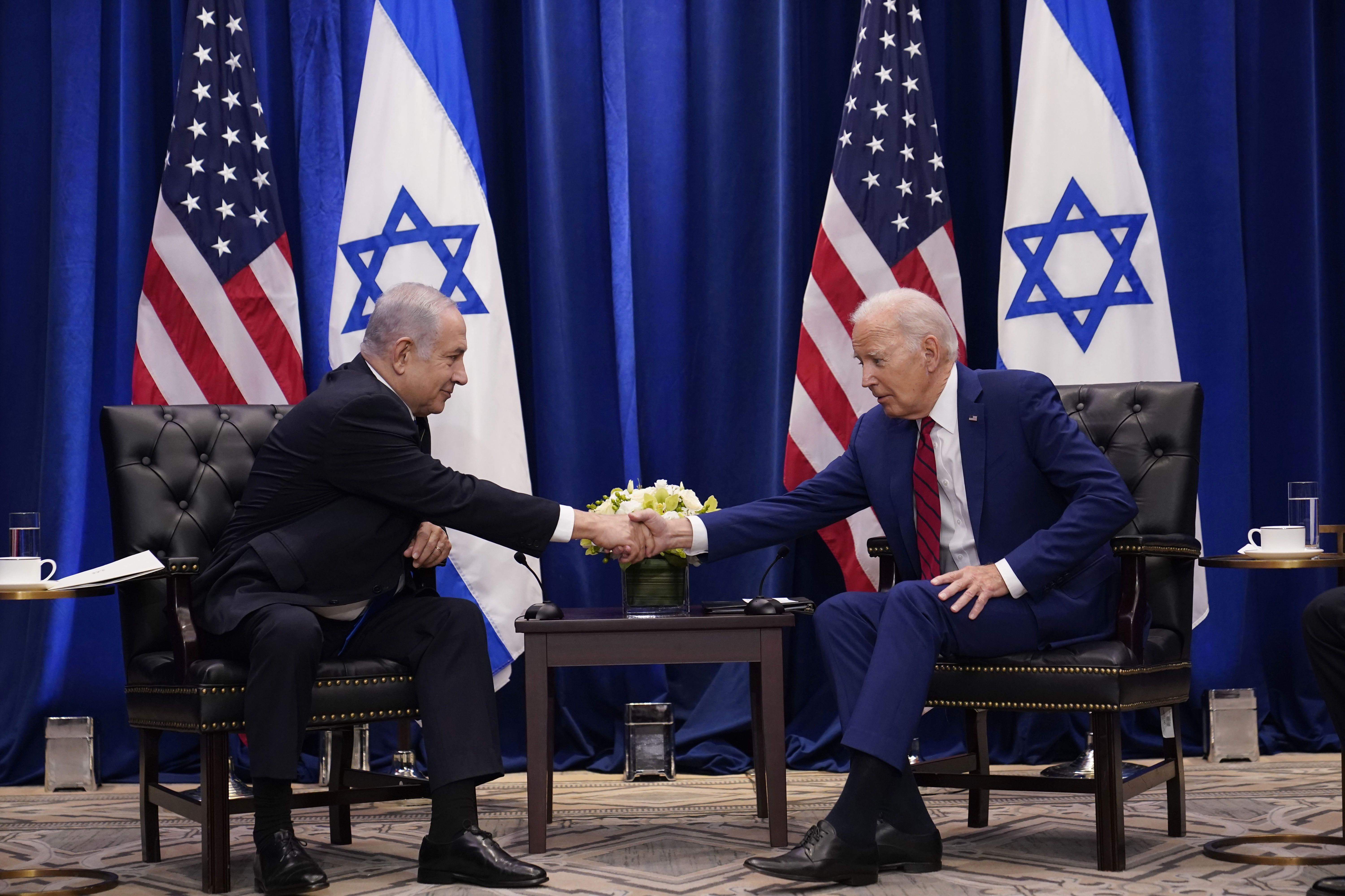 President Biden meets with Israeli Prime Minister Benjamin Netanyahu in New York last month.