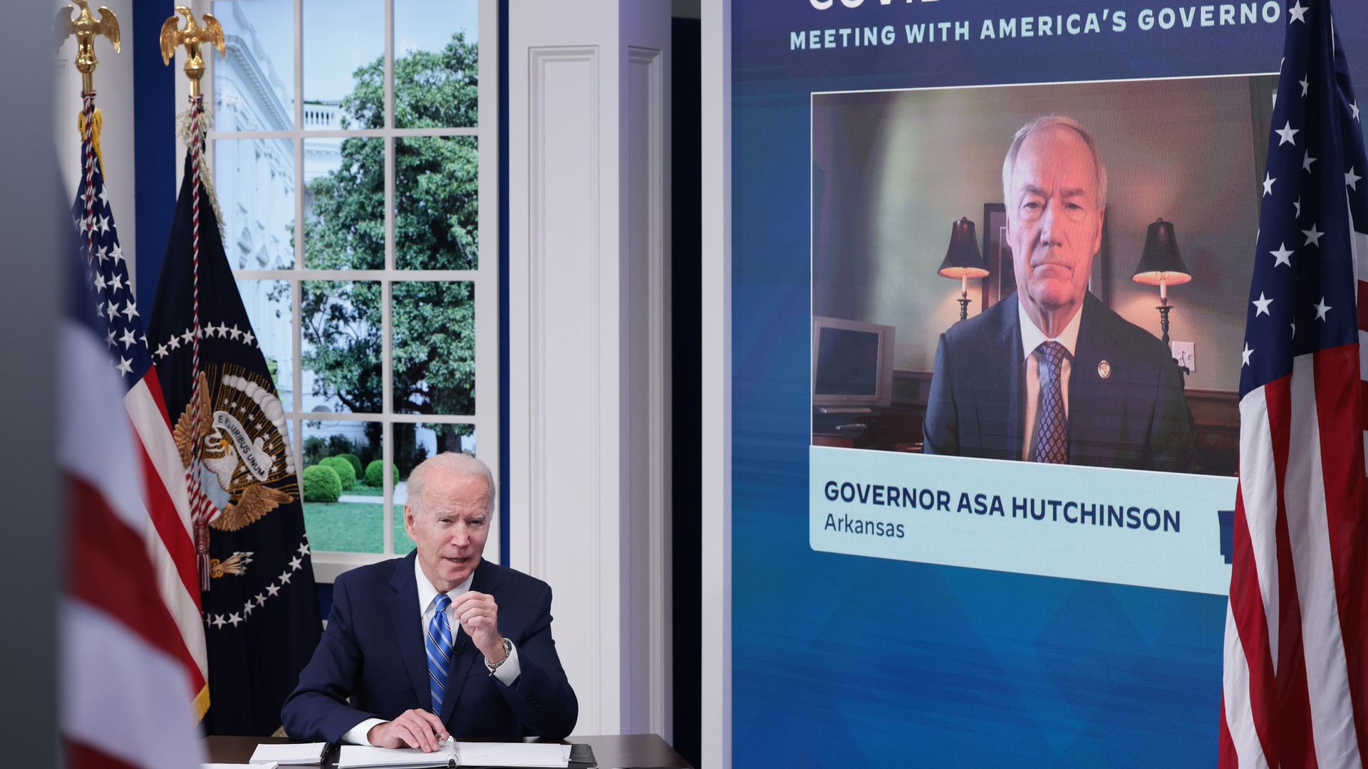 Biden meets with the White House Covid-19 Response team and the National Governors Association