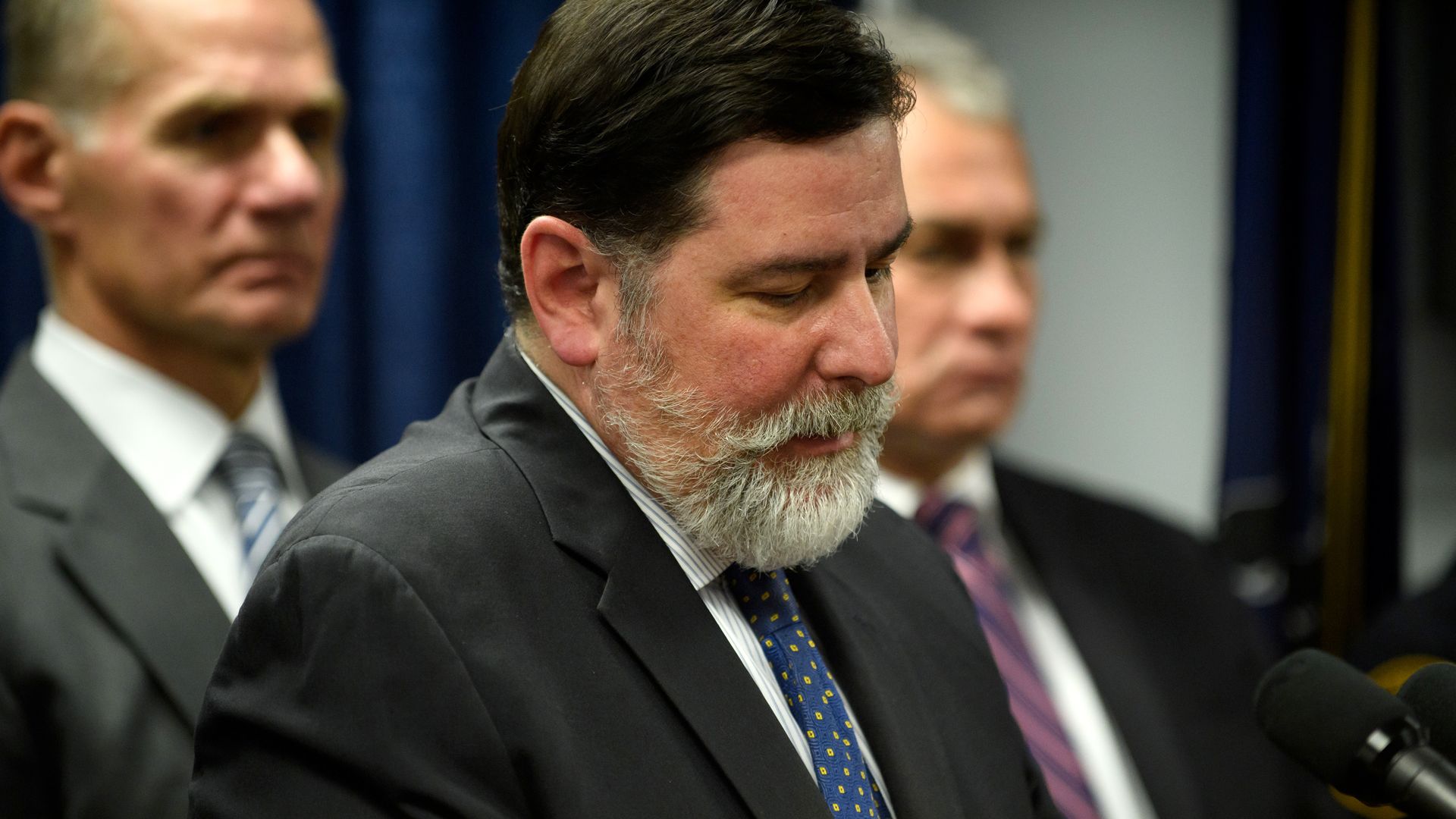 Pittsburgh mayor speaks at a press conference.