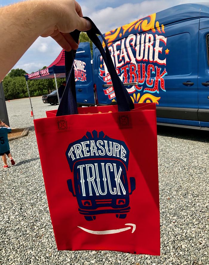 bag at amazon treasure truck in charlotte