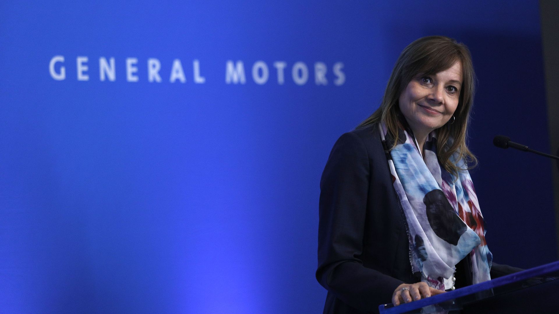 General Motors (GM) CEO Mary Barra speaks at GM world headquarters June 12, 2018 in Detroit, MI. Photo: Bill Pugliano/Getty Images