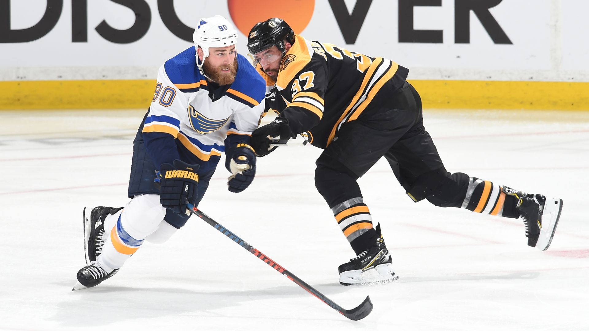 Ryan O'Reilly and Patrice Bergeron