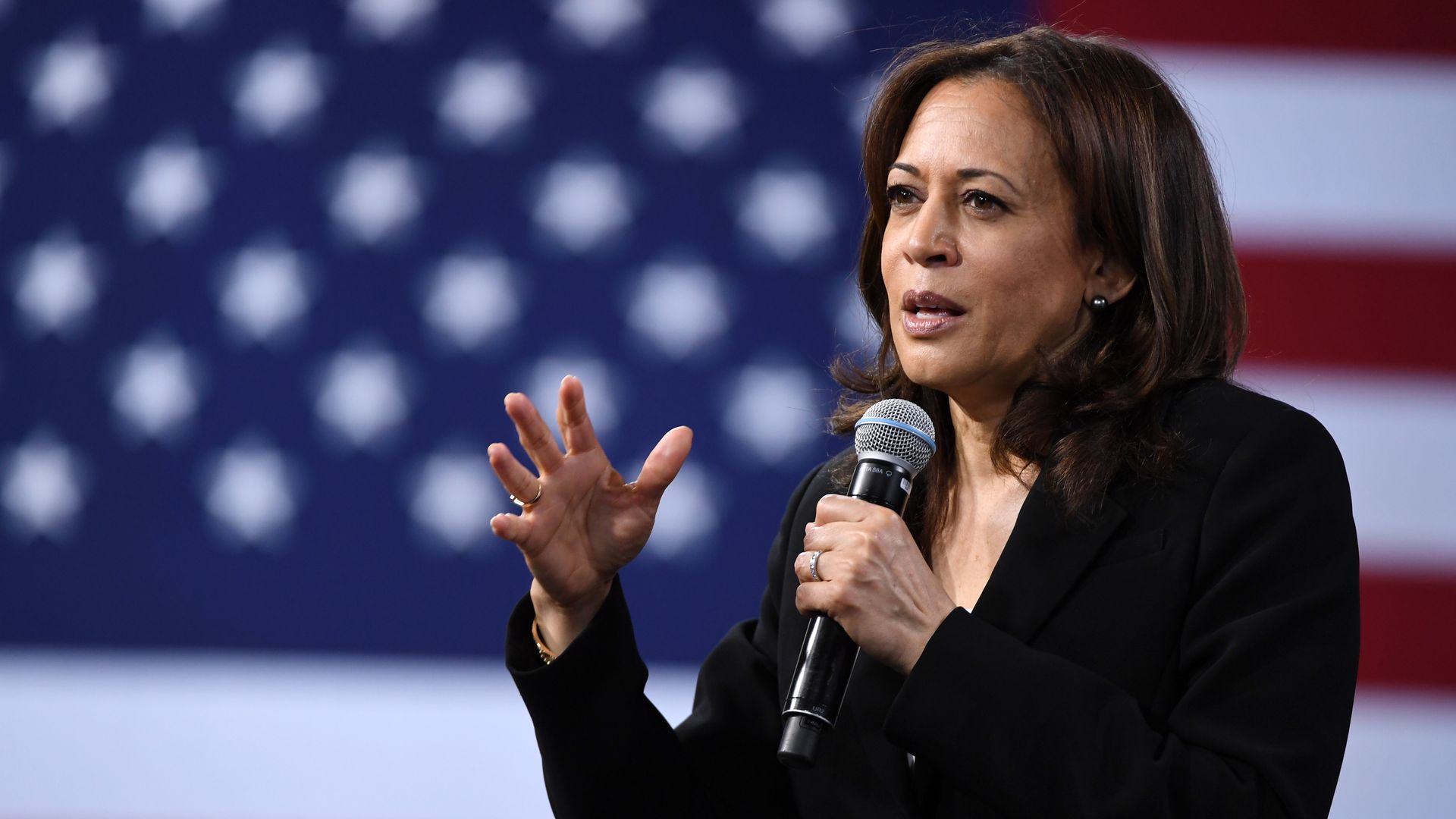 Democratic presidential candidate U.S. Sen. Kamala Harris (D-CA) speaks at the National Forum on Wages and Working People: Creating an Economy That Works for All at Enclave on April 27