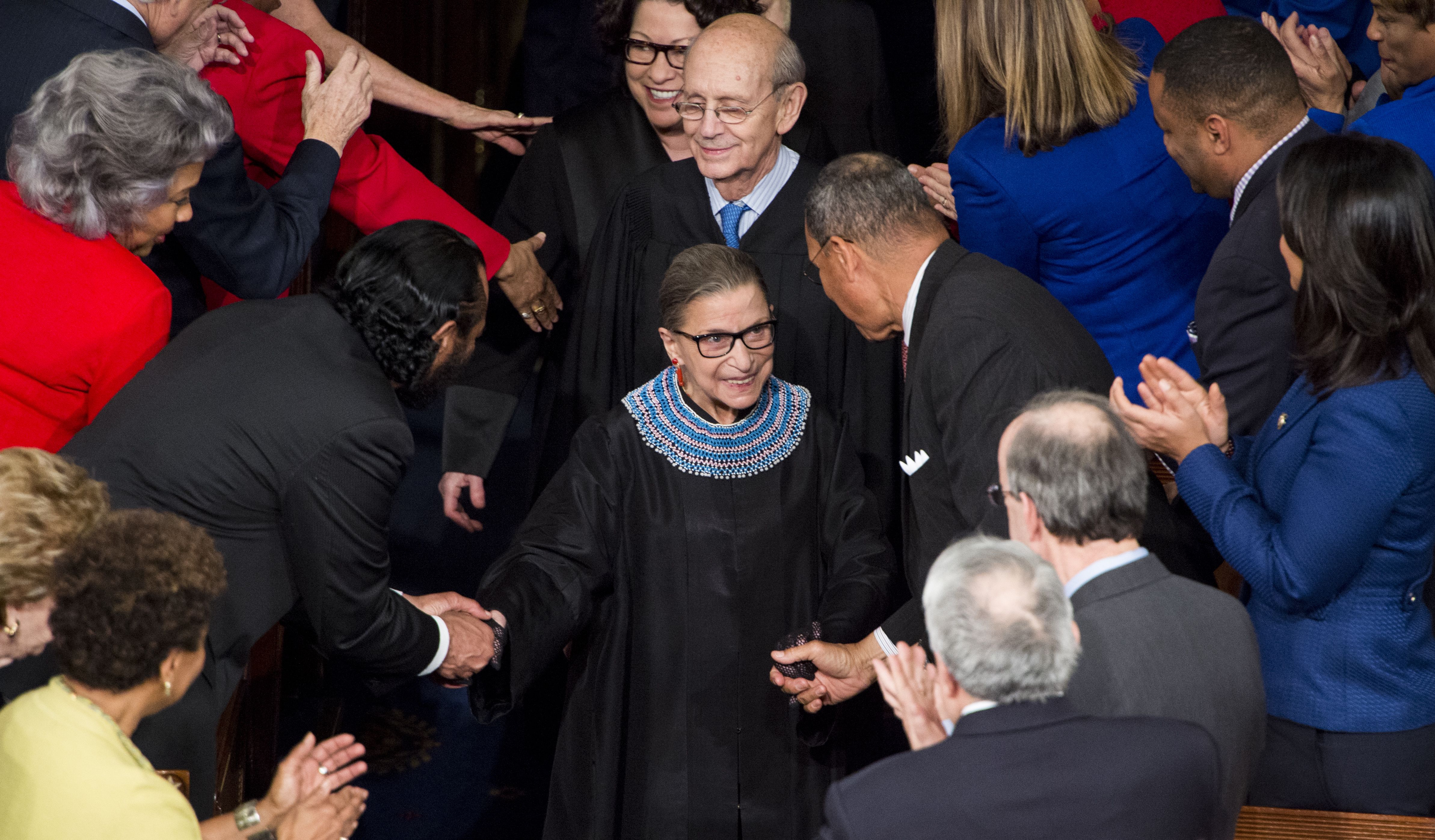RBG arriving for President Obama's State of the Union in 2015. Photo: Bill Clark/CQ Roll Call