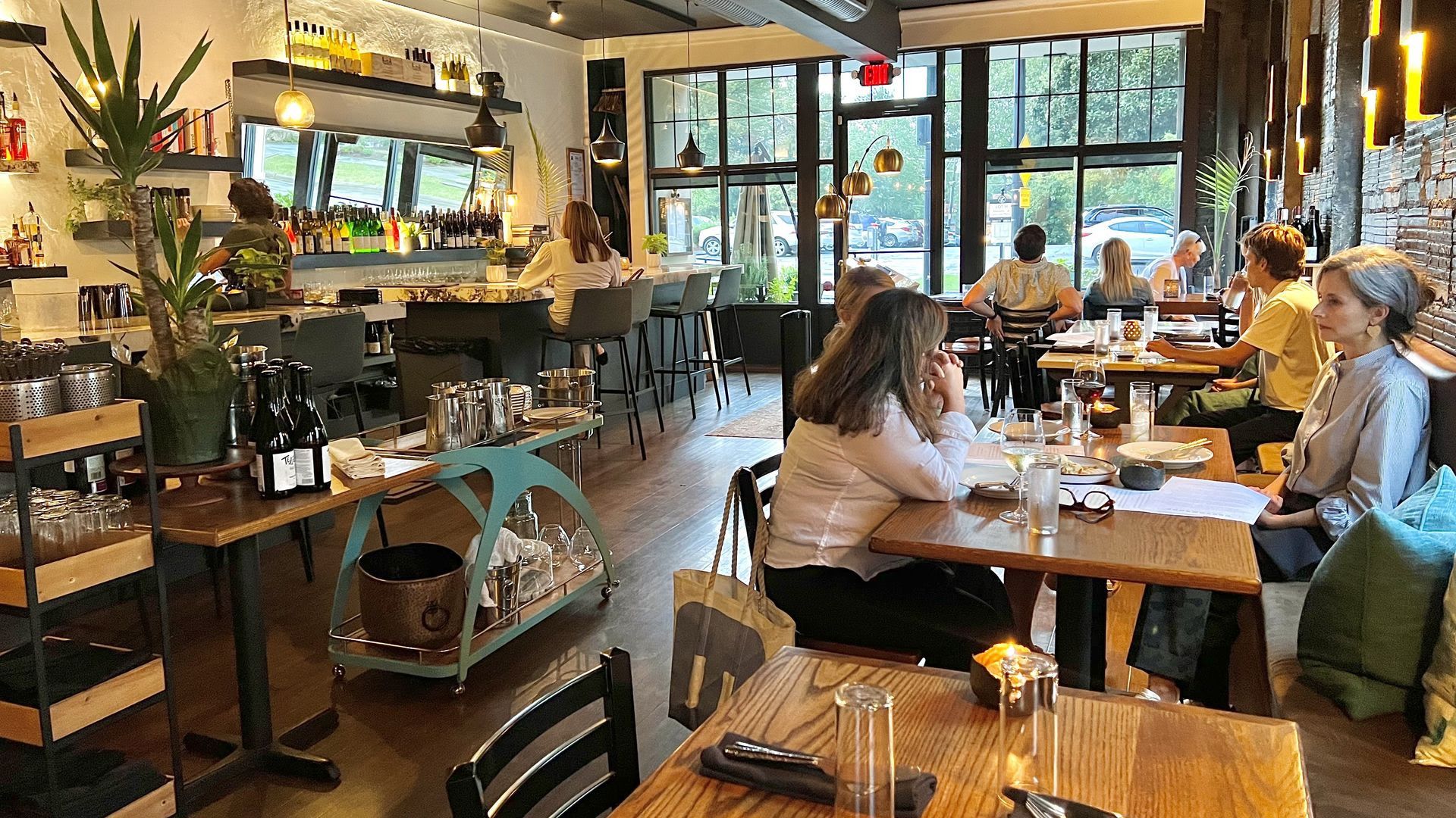 Inside of Customshop restaurant