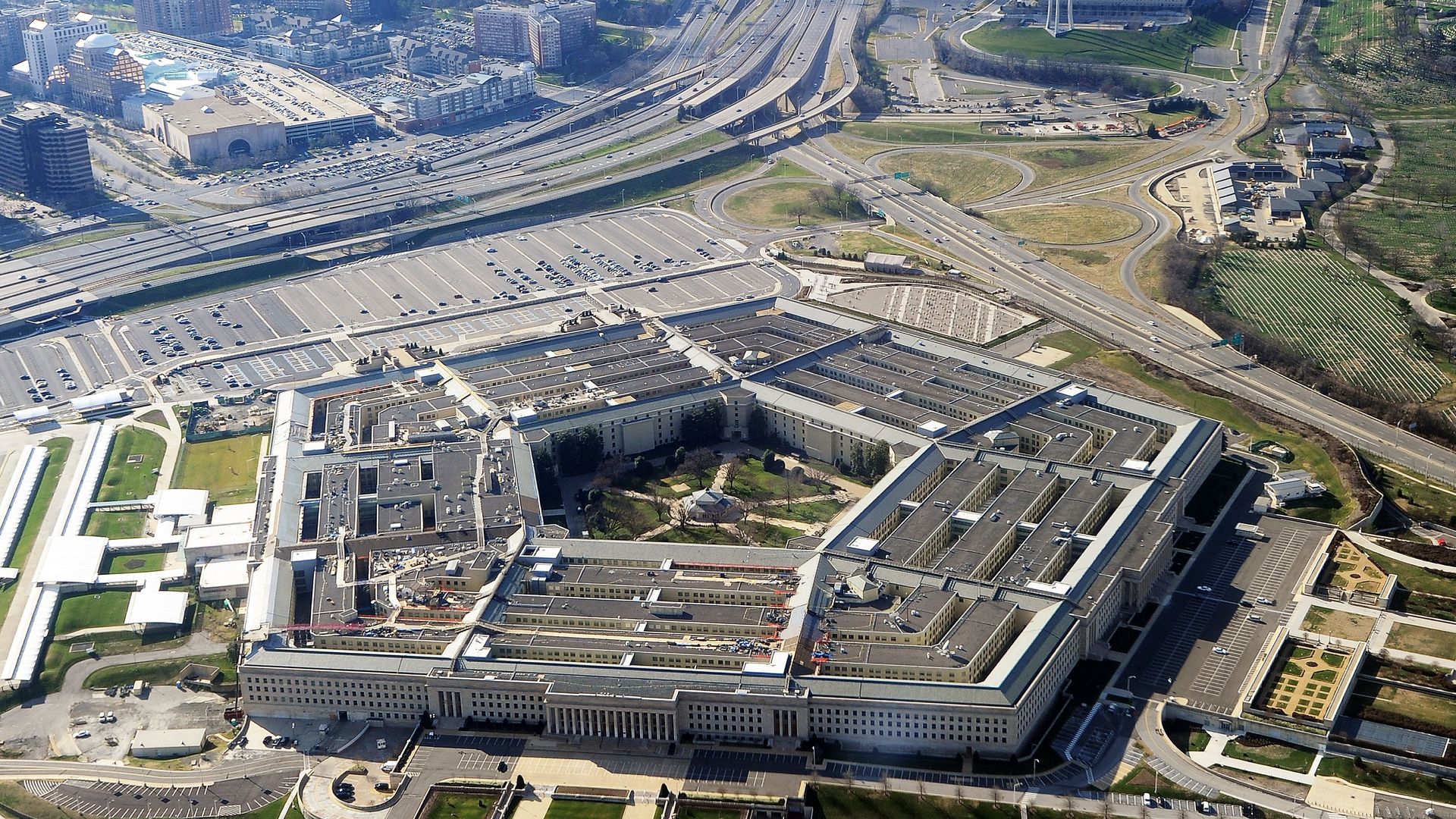 An aerial view of the Pentagon from 2011.