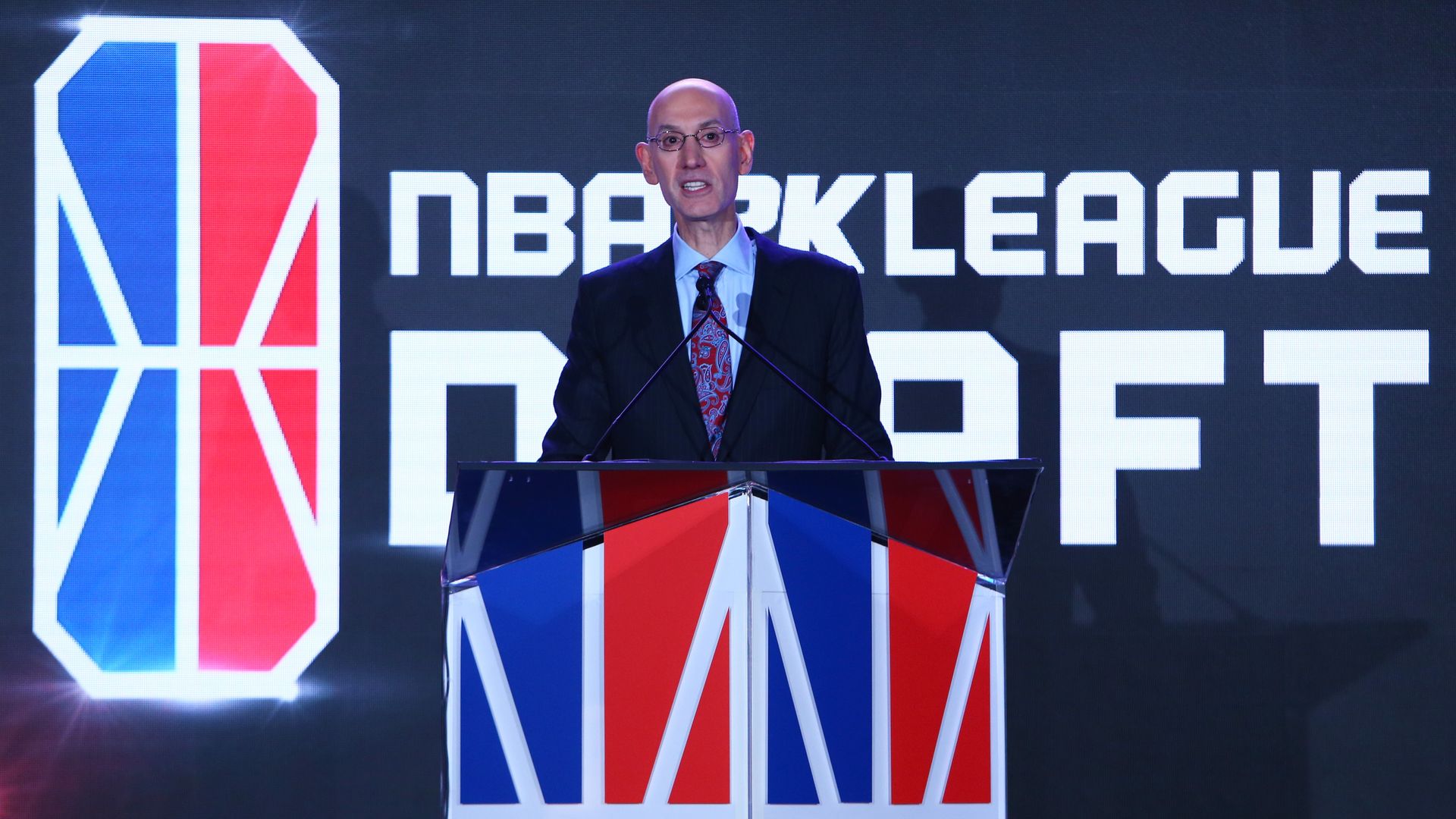 Adam Silver at the inaugural NBA 2K League Draft