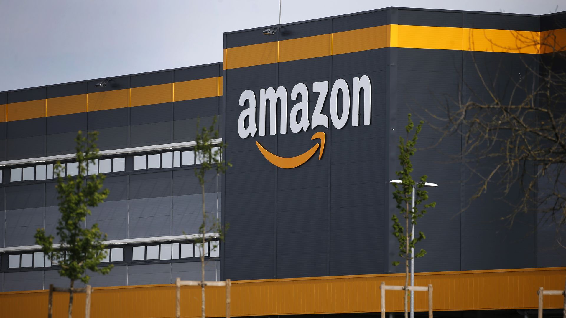 Amazon logo on a building