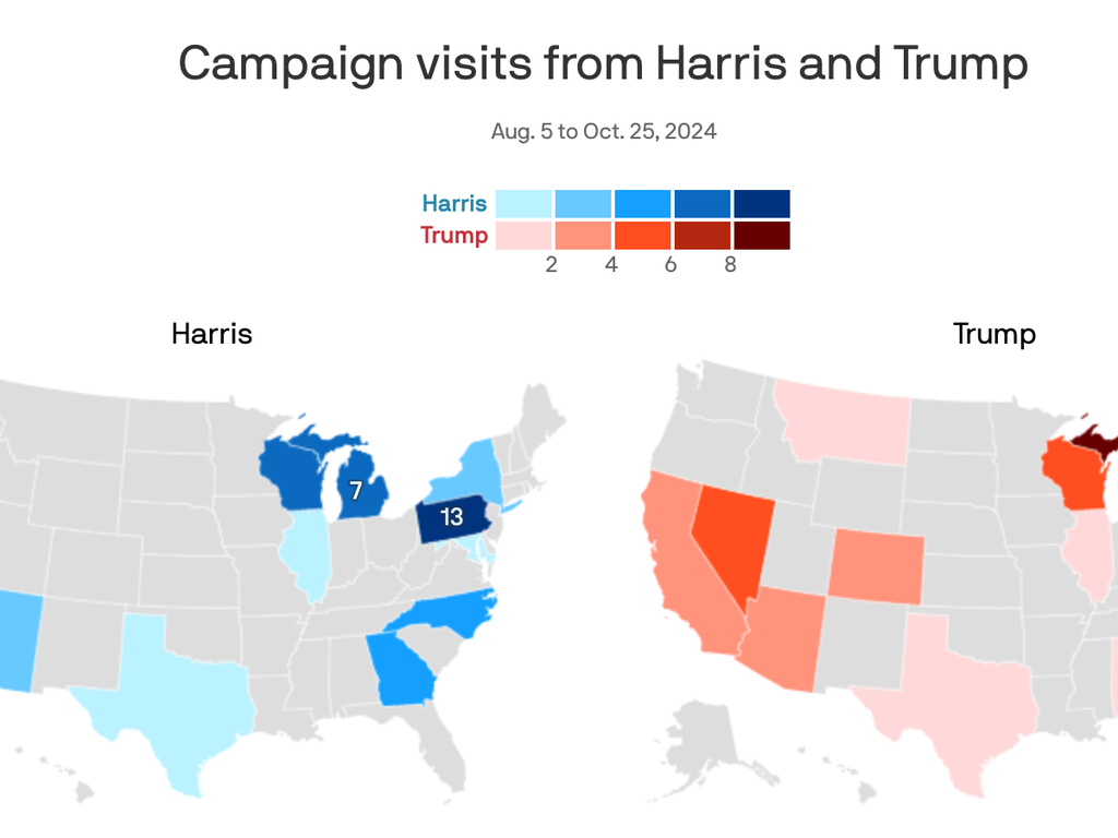 the-states-harris-and-trump-have-visited-most-during-the-2024-campaign