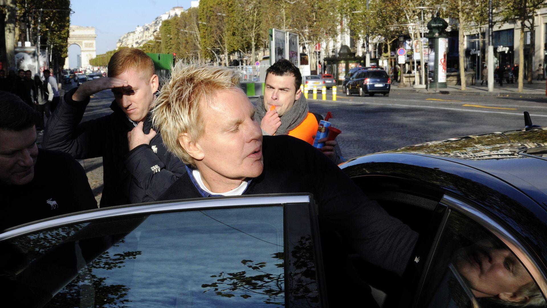  Mike Jeffries, CEO of US clothing retailer Abercrombie & Fitch, leaves a Paris store in 2012.