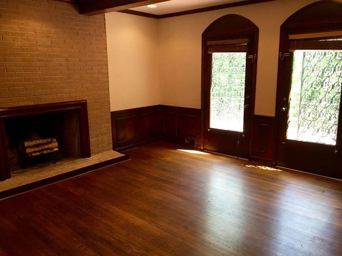 Hickory mediterranean renovation before living room 1