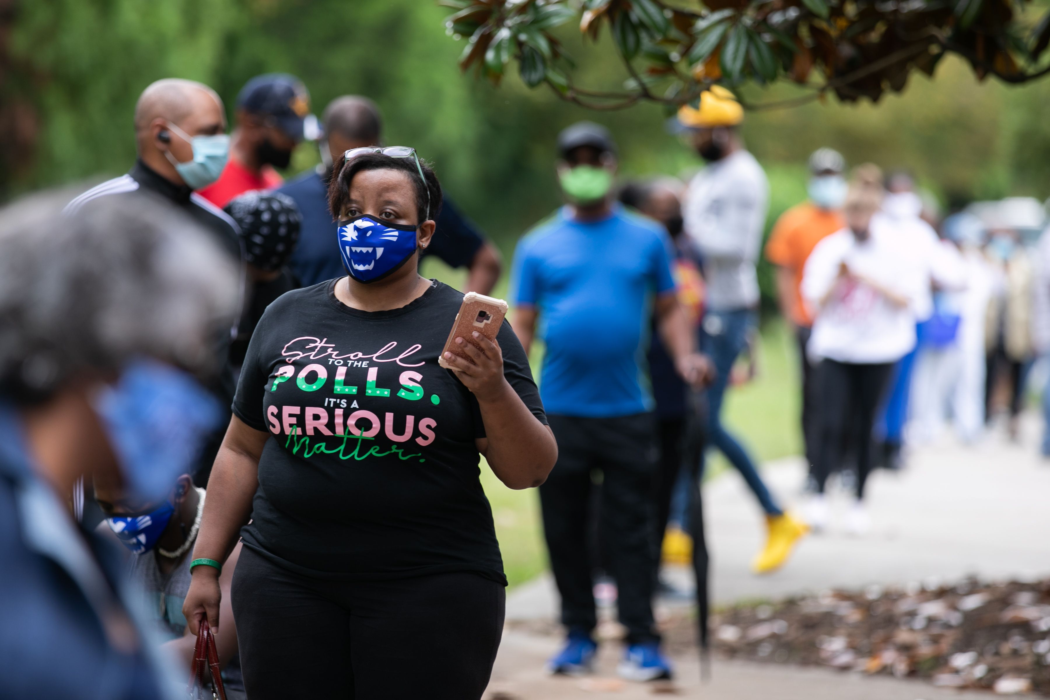 Georgia Early In-person Voting Begins With Record Turnout — Photos