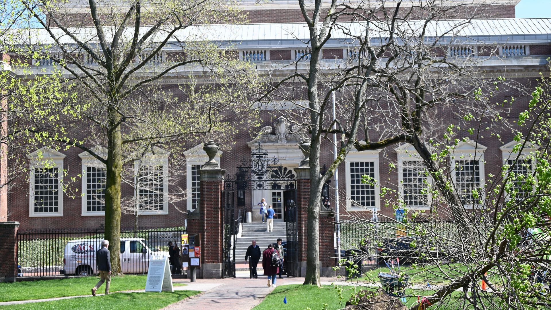 A view of Harvard University in Cambridge April 22, 2025. 