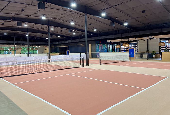 Rally's indoor courts. 