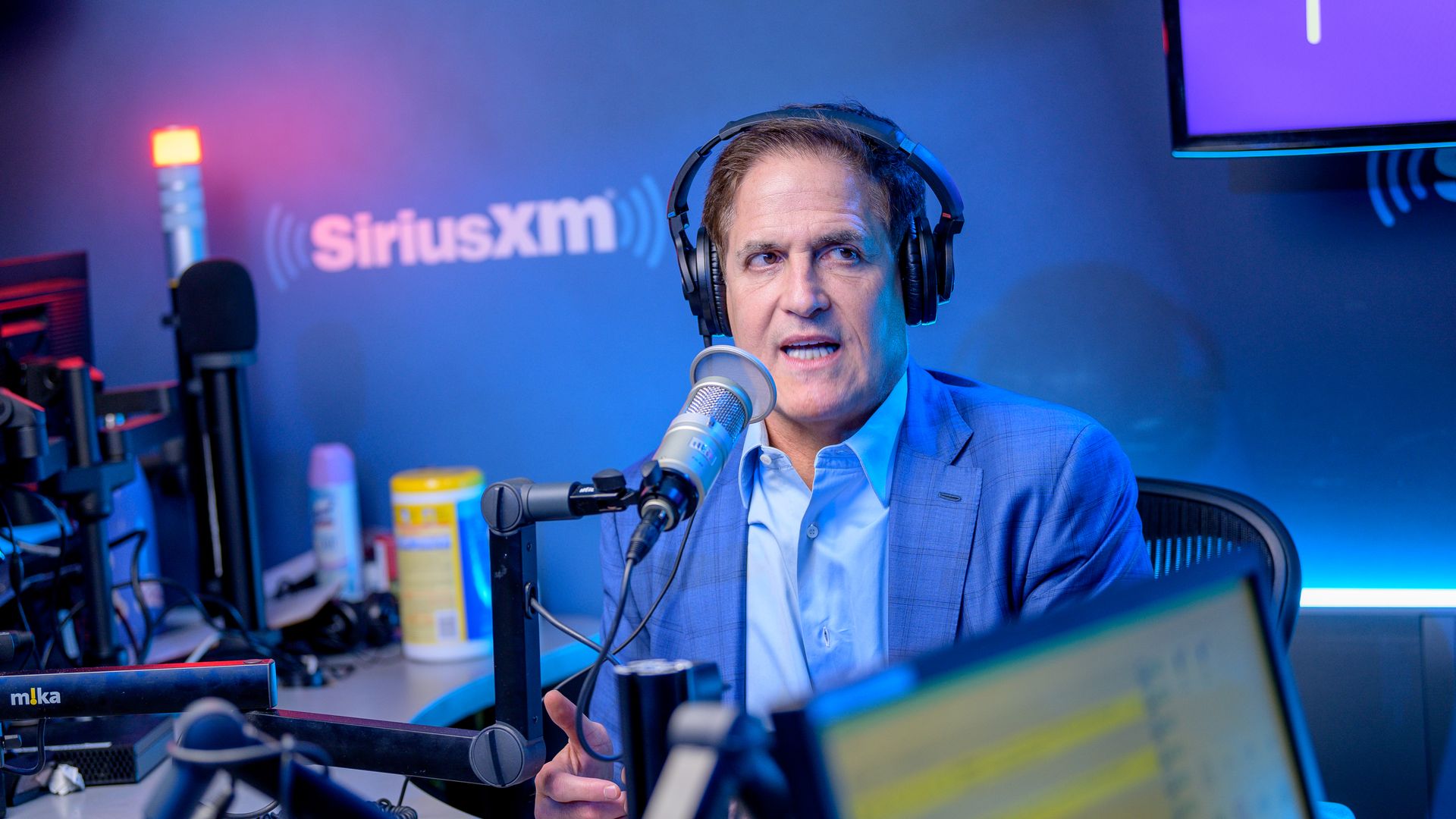 Mark Cuban visits "Heather B Live" with host Heather B. Gardner at SiriusXM Studios on February 25