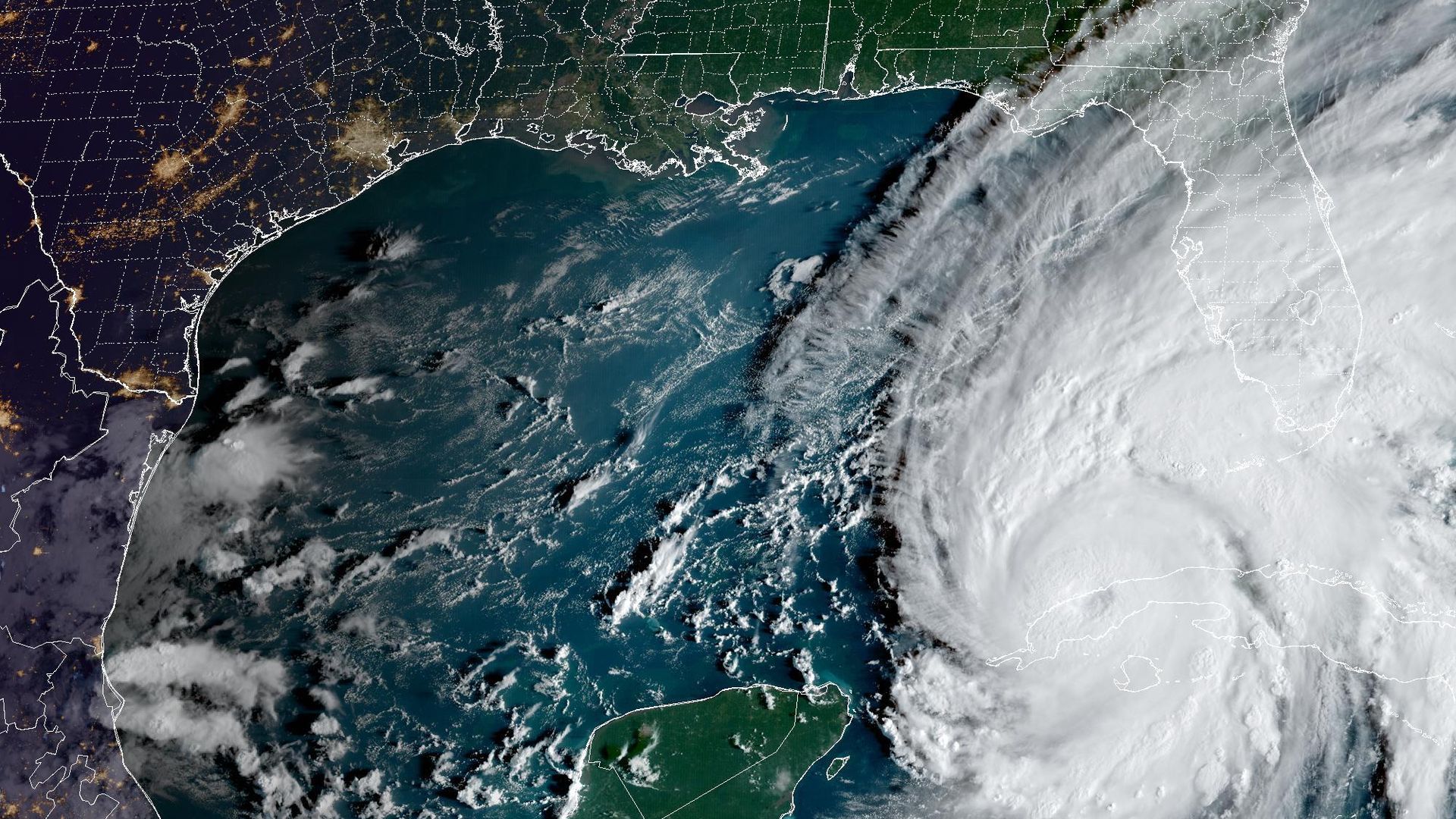 A satellite picture of Hurricane Ian over Cuba.
