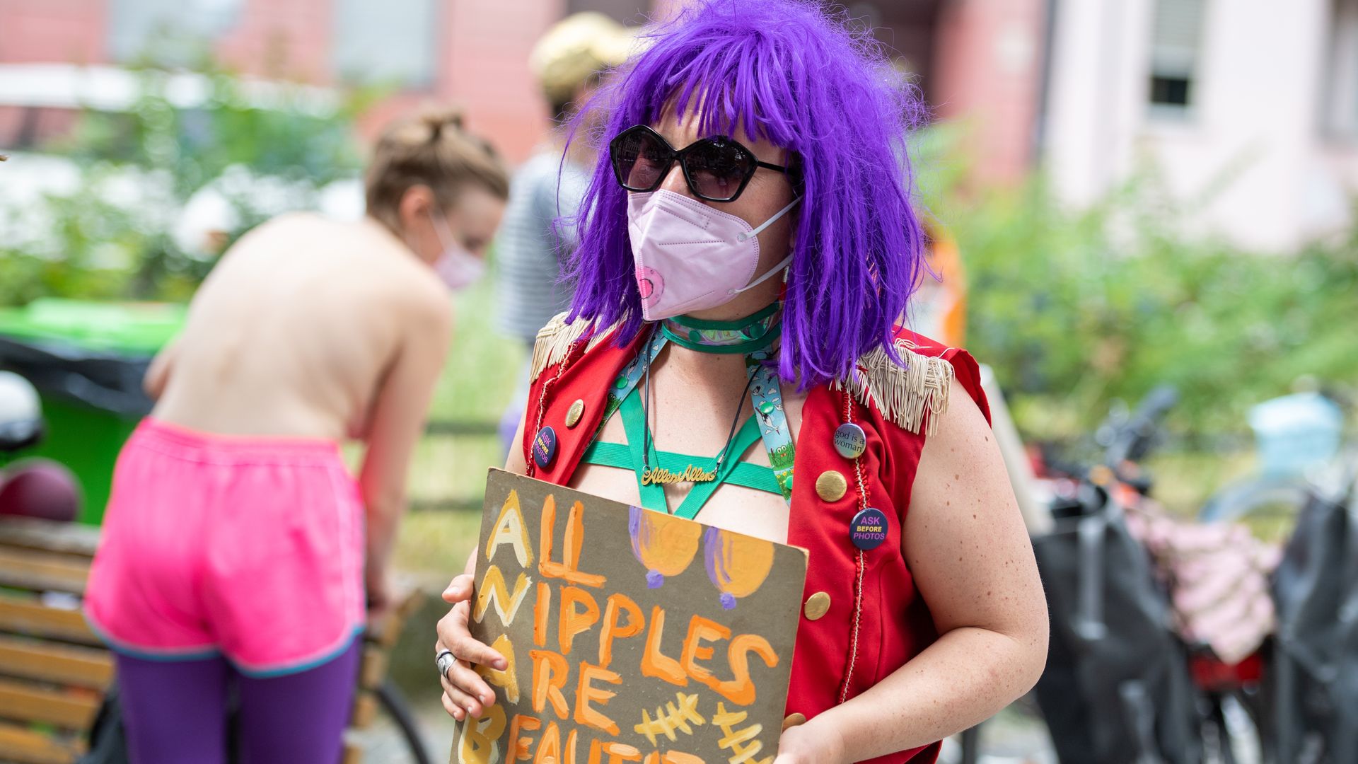 Women protest nudity laws
