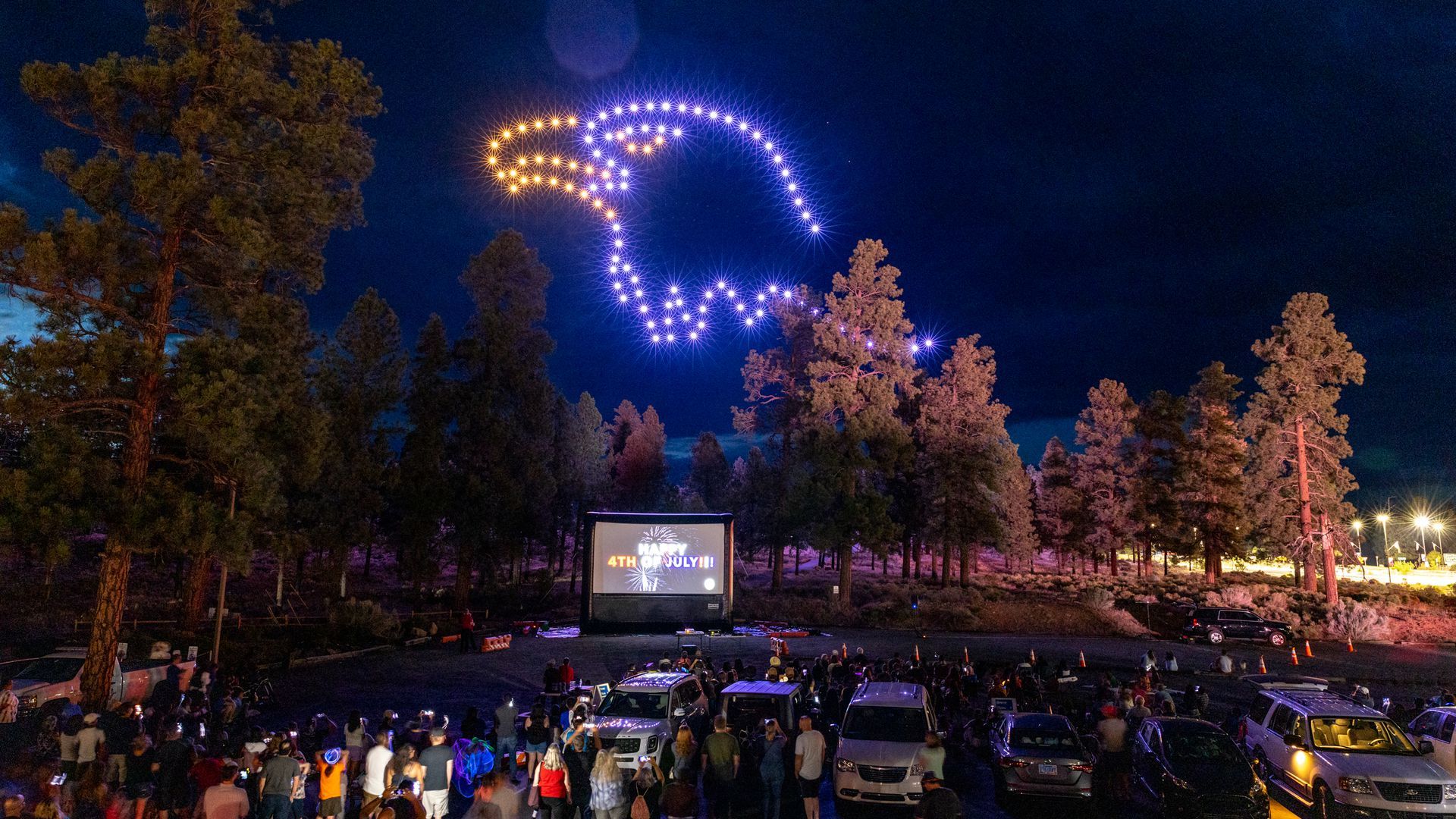 The town of Tusayan, Arizona celebrated July 4, 2021 with its first-ever drone show.
