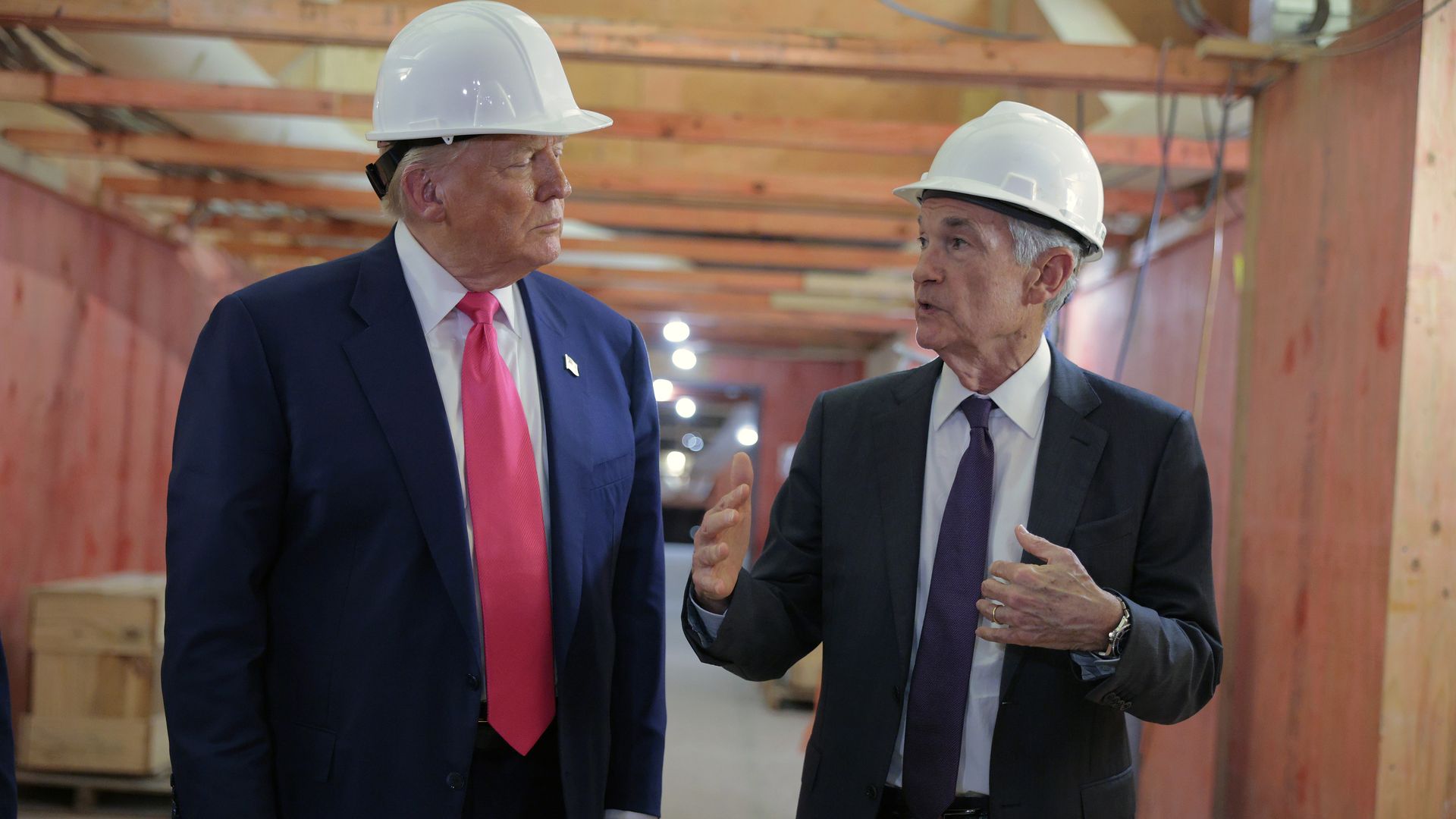 President Trump and Fed chair Jerome Powell