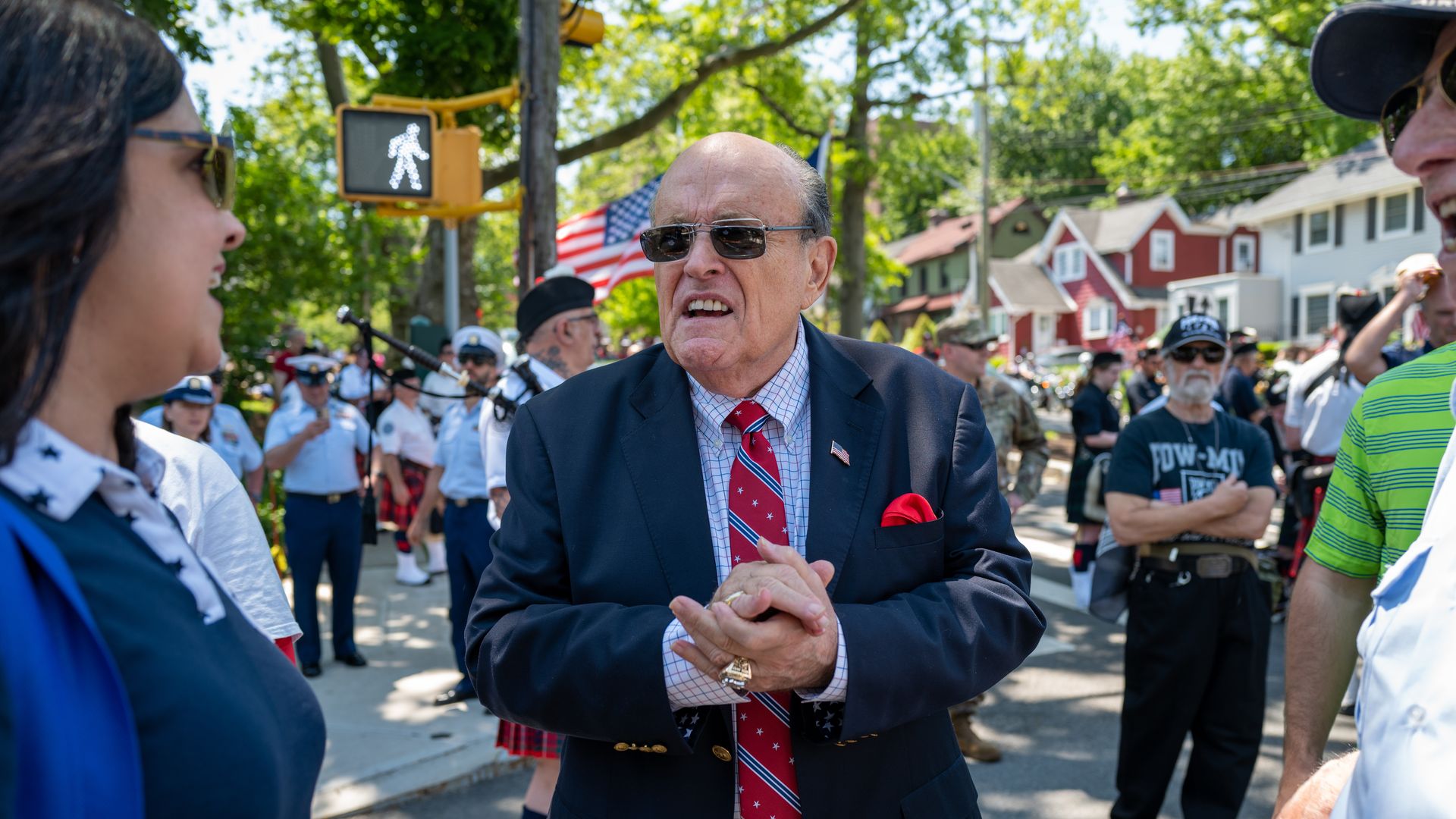 Rudy Giuliani, former advisor to former President Donald Trump, attends the annual Memorial Day Parade on May 30, 2022 in the Staten Island borough of New York City. 