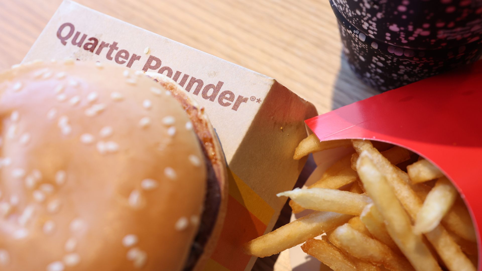 A Quarter Pounder meal at McDonald's.